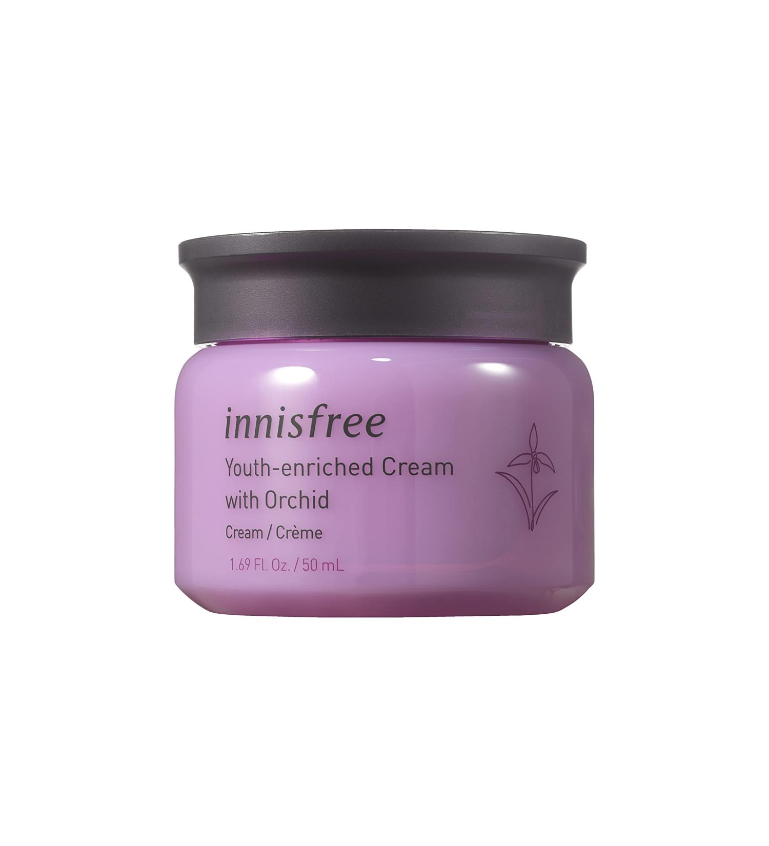 Innisfree Orchid Youth Enriched Cream Hyaluronic Acid Face Moisturizer 1.69 Fl Oz - Hydrating Anti-Aging Facial Cream - Buy Online on SooperMarket.com