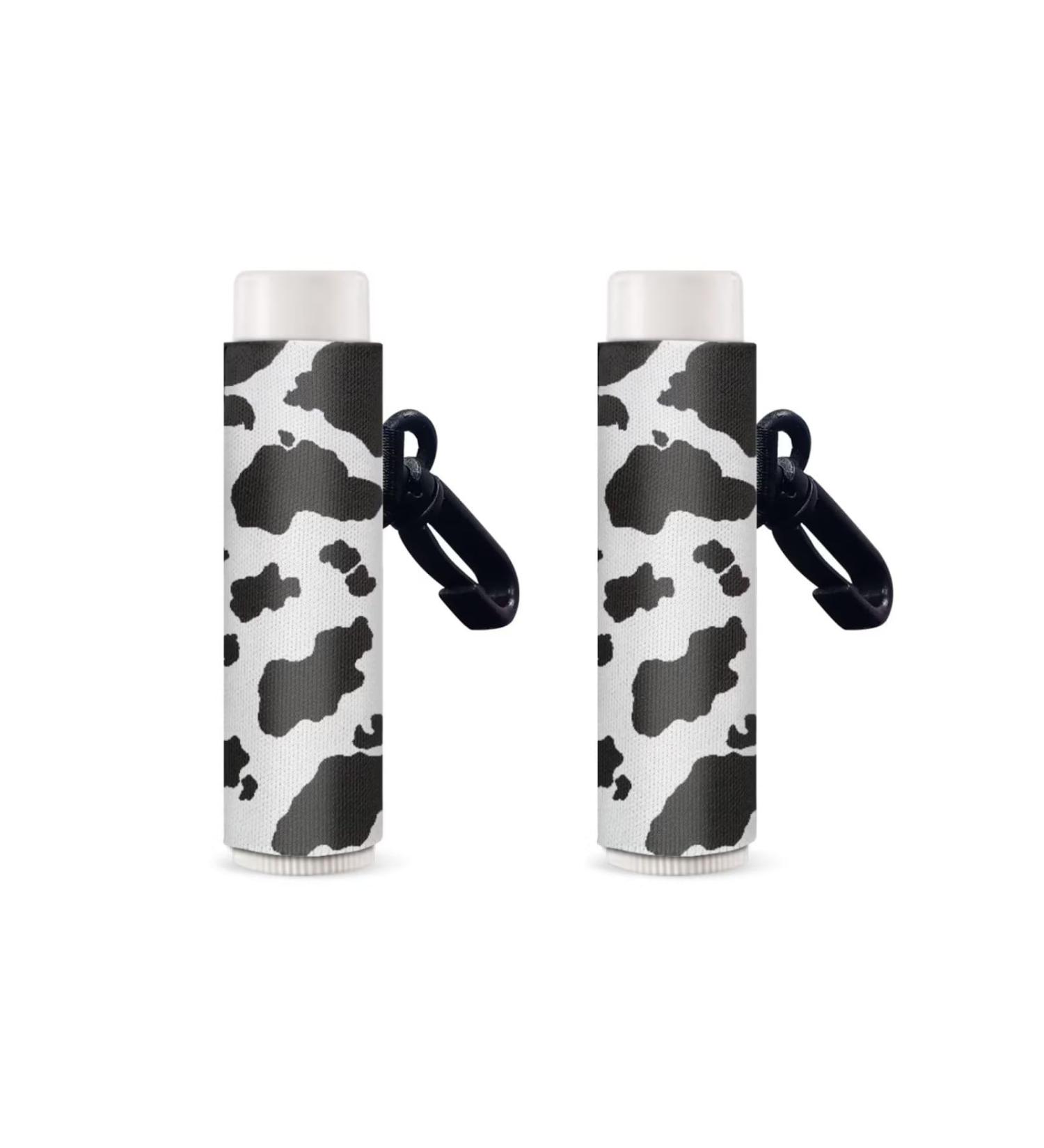 SCRAWLGOD Cow Print Lip Balm Holder Keychain Portable Lip Balm Sleeve keychain Chapstick Holder Secure and Nice Hand Feeling Set of 2 Cow Print 2 - Buy Online on SooperMarket.com