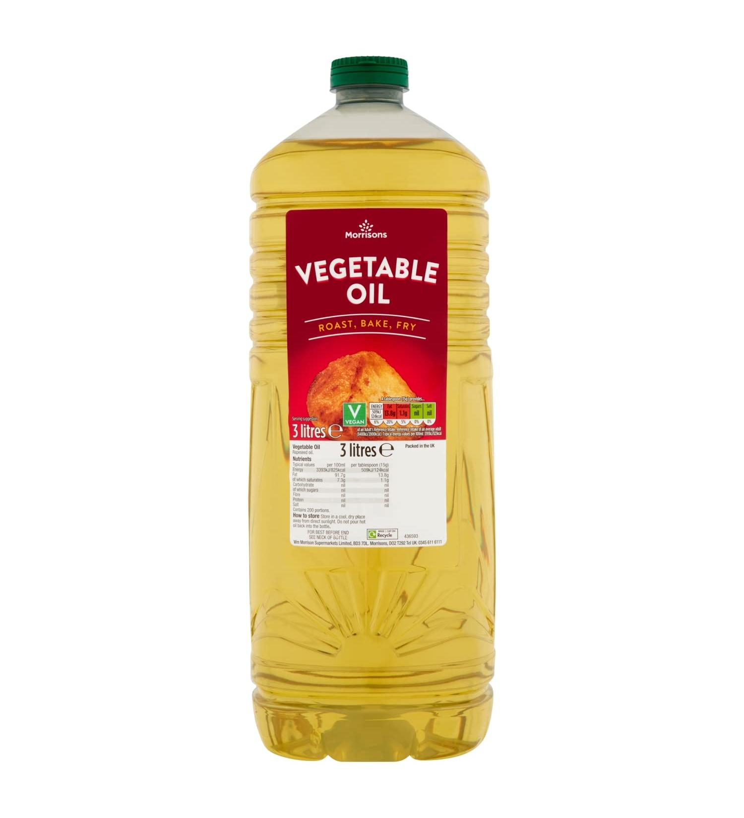 MORRISONS VEGETABLE OIL 3L - Buy Online on SooperMarket.com