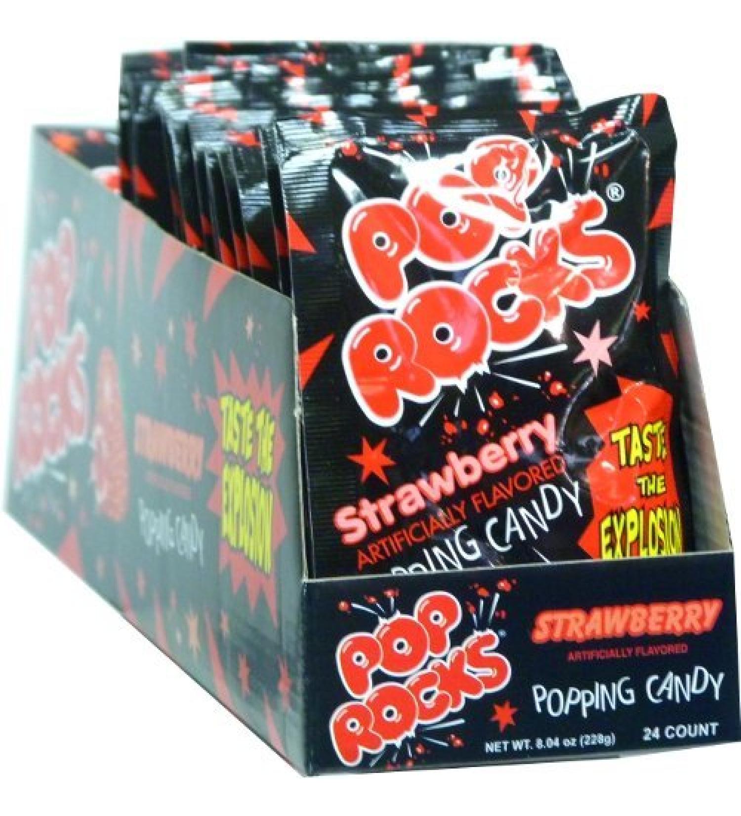Pop Rocks Strawberry 0.33 oz Each (Pack of 24) Strawberry 0.33 Ounce (Pack of 24)