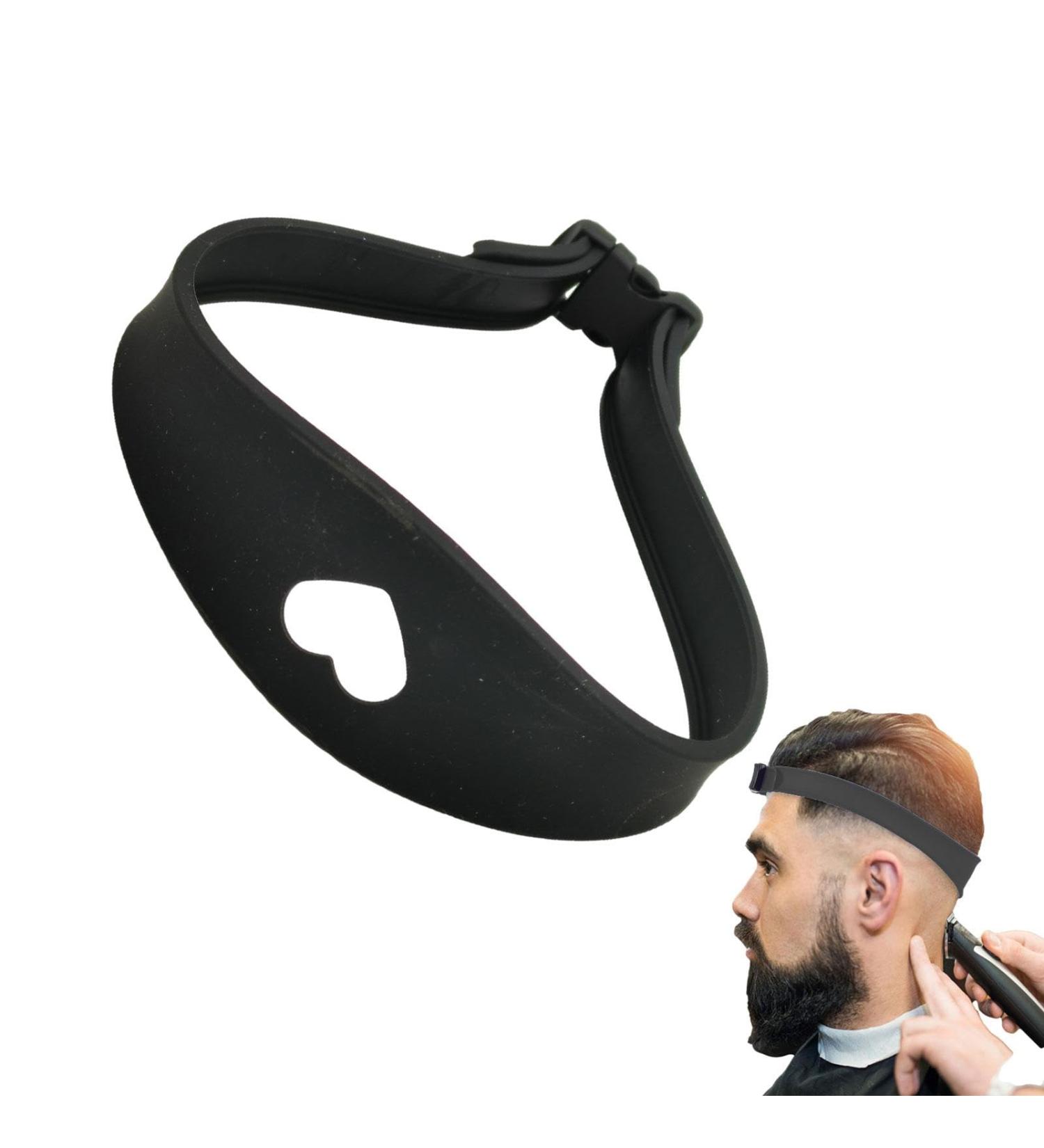 Hairline Shaping Tool | Hairline Shaping Haircut Bands Tool - Adjustable Curved Silicone Haircut Bands for Hair Salons and Home Black - Buy Online on SooperMarket.com
