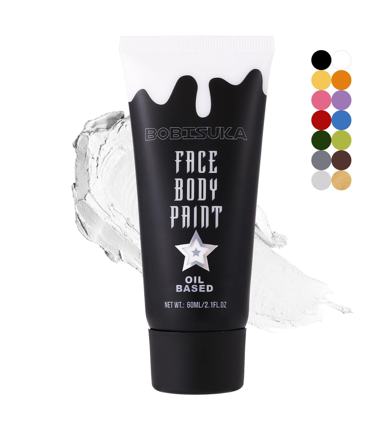 BOBISUKA White Face Paint - Blendable Clown Makeup for Halloween Cosplay & Theater | Skull Joker Vampire & More - Buy Online on SooperMarket.com