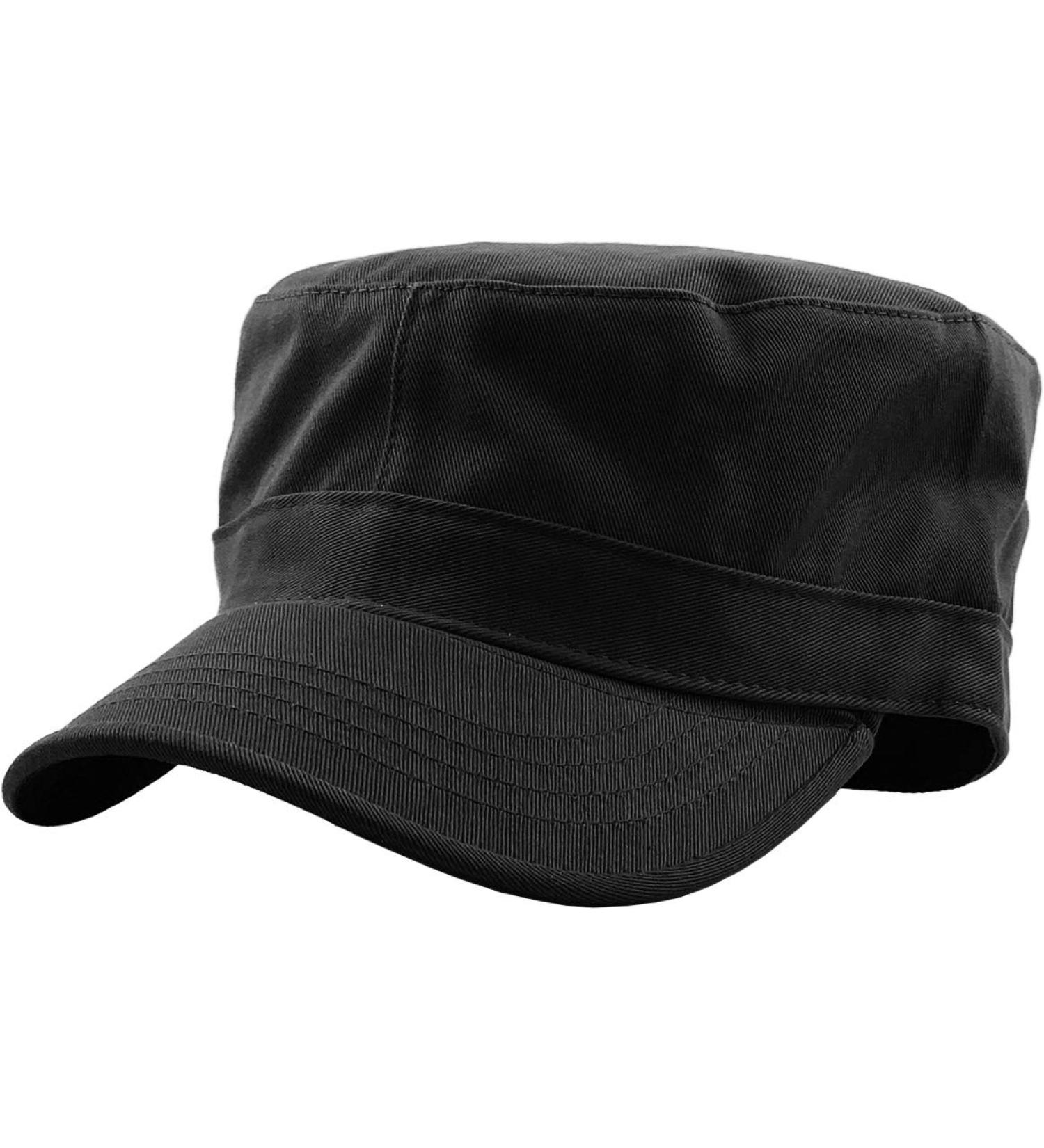 X-Large Black Military Style Cadet Army Cap with STASH Pocket - Everyday Hat - Buy Online on SooperMarket.com