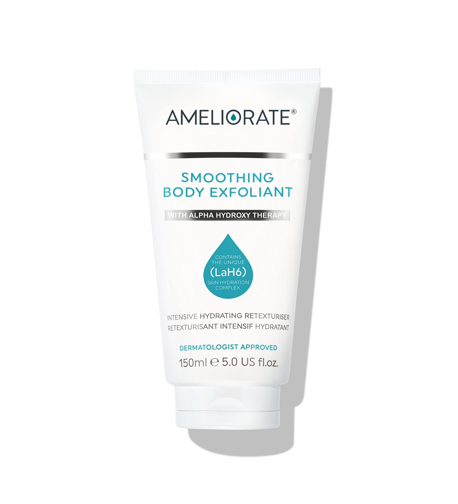 AMELIORATE Smoothing Body Exfoliant 150ml - Hydrating Formula for KP, Normal, and Dry Skin | Dermatologist Approved | Grapefruit and Orange | 150 ml - Buy Online on SooperMarket.com