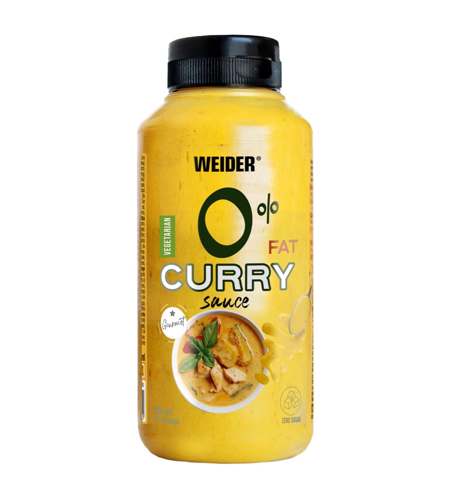 Weider Gourmet 0% Fat Curry Sauce (265 ml) - New Recipe, Low Calorie, 100% Flavour - Buy Online on SooperMarket.com