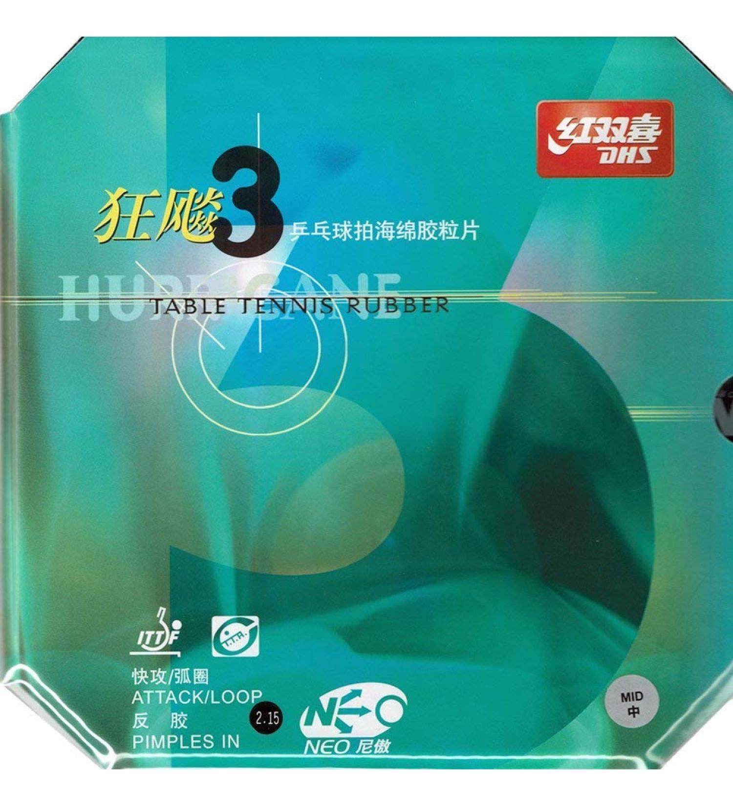 DHS NEO Hurricane 3 Table Tennis Rubber Sheet - Red 2.15mm - Buy Online on SooperMarket.com