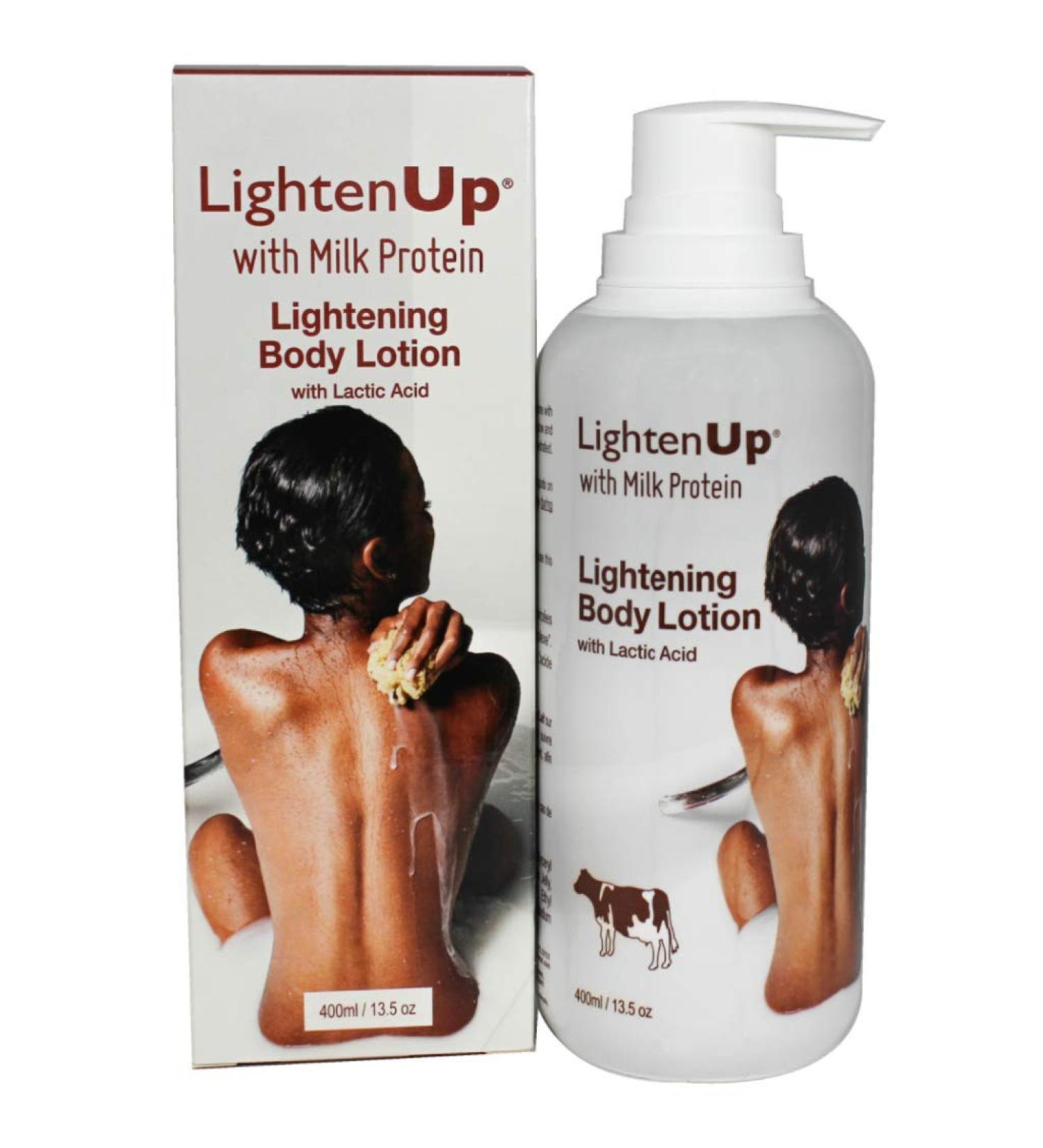 LightenUp Lactic Acid Lotion 13.5oz | AHA Body Cream for Dark Spot Reduction | with Shea Butter | For Women and Men - Buy Online on SooperMarket.com