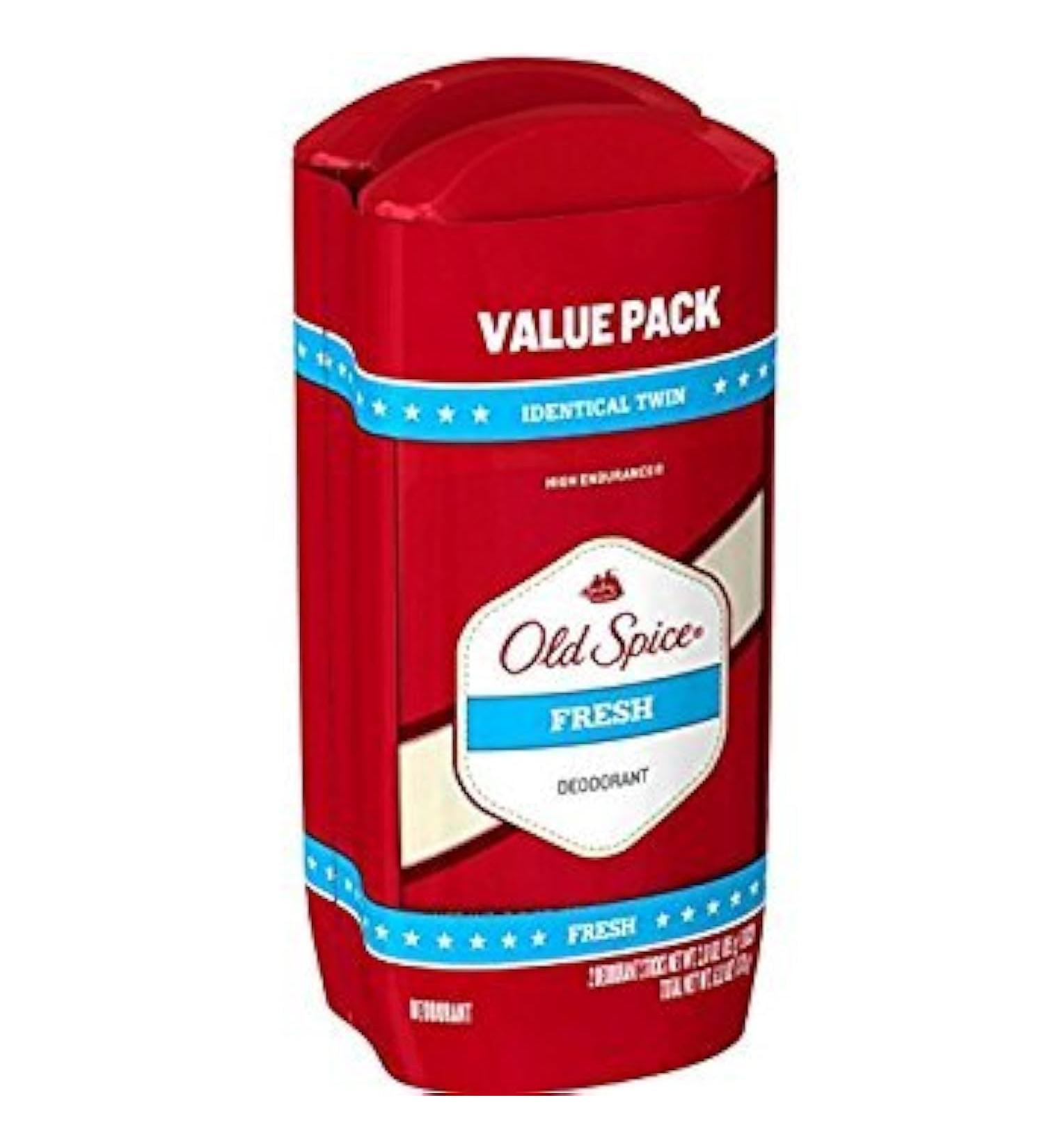 Old Spice Deodorant 3 Ounce Fresh Solid Two At Once (88ml) (2 Pack)