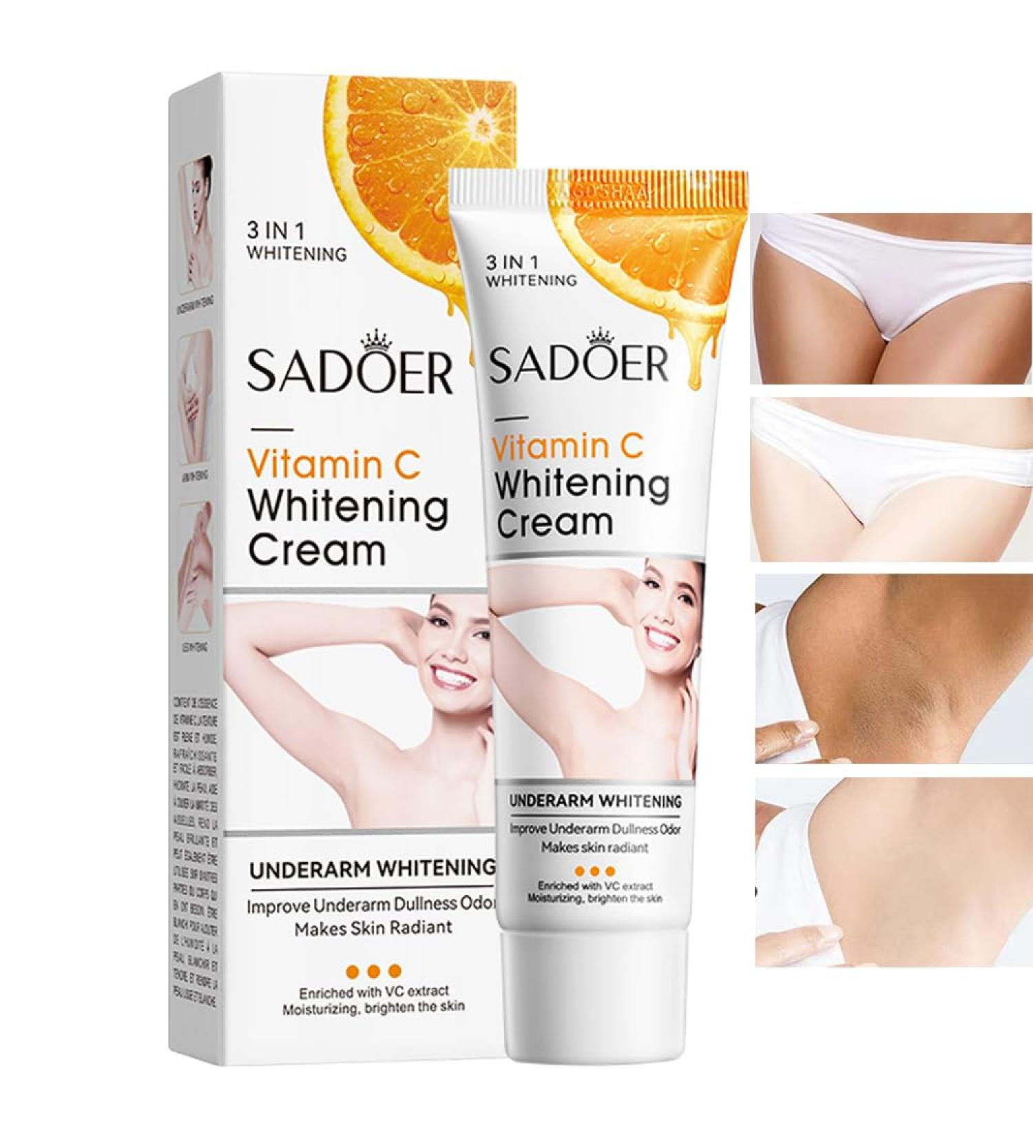 Best Skin Whitening Cream for Body & Intimate Areas - Vitamin C Dark Spot Remover - 1.76oz - Buy Online on SooperMarket.com