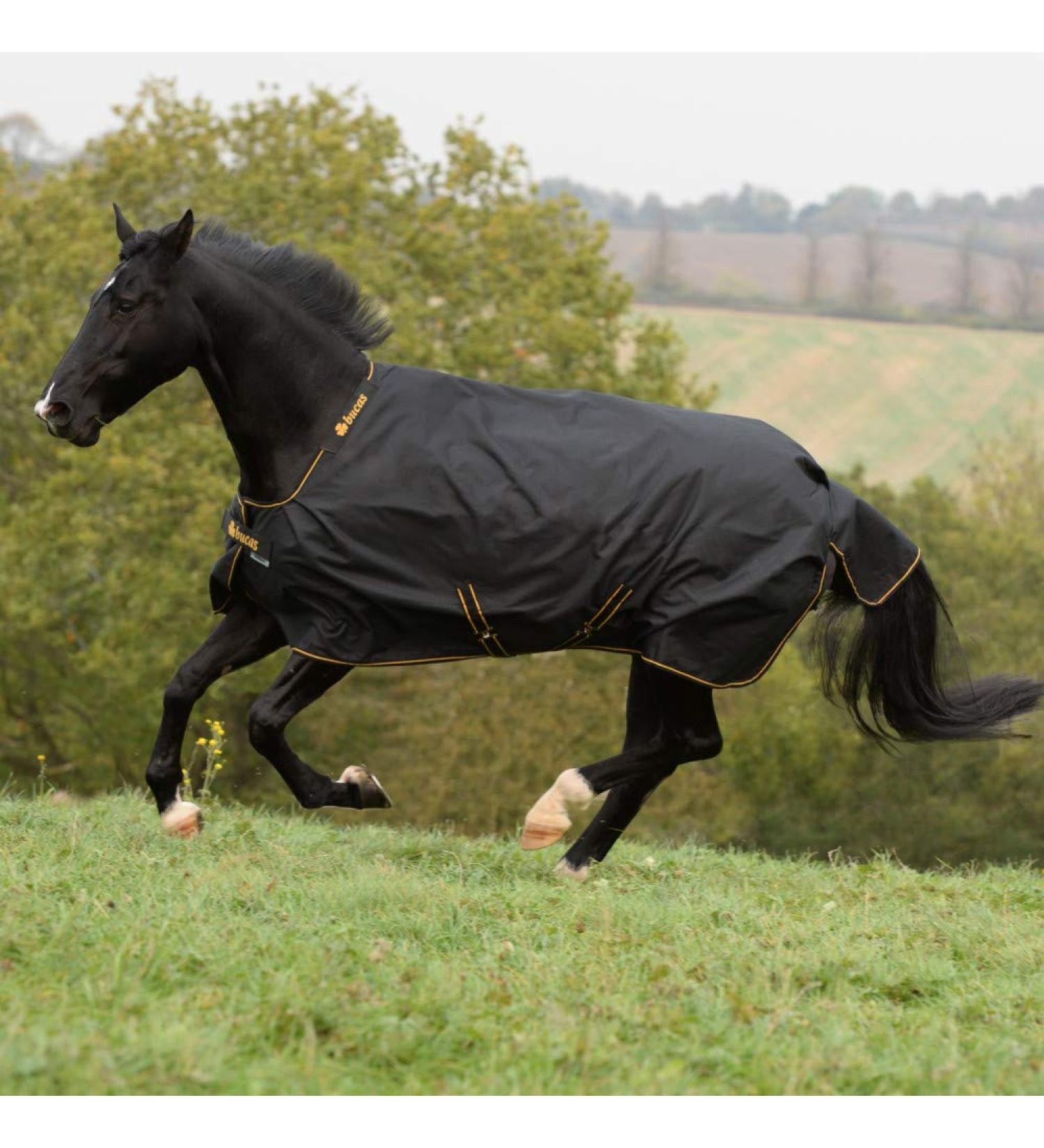 Kerbl Bucas Irish Turnout Horse Blanket Light 50g - Durable 155 SW Gold & Black - International Shipping Available - Buy Online on SooperMarket.com