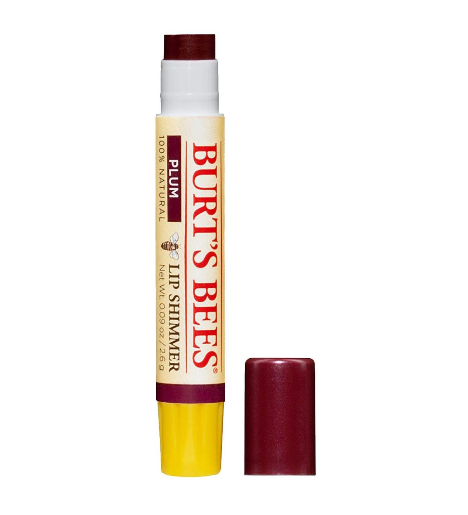 Burt's Bees Lip Shimmer Plum 2.6g - Natural Moisturizing Lip Balm - Buy Online on SooperMarket.com