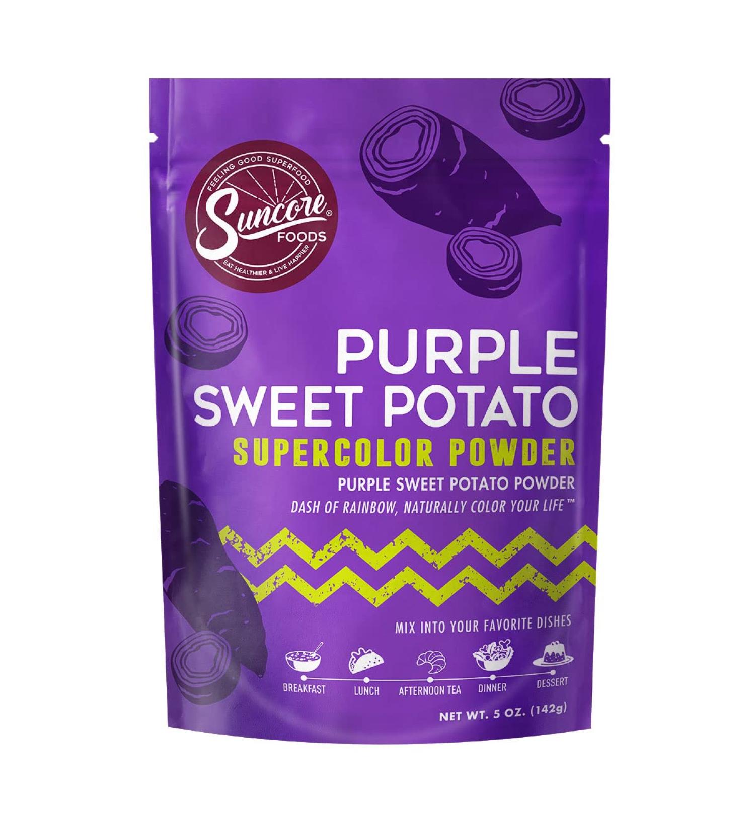Suncore Foods Purple Sweet Potato Powder - 5oz (1 Pack) | Purple Food Coloring | Gluten-Free & Non-GMO - Buy Online on SooperMarket.com