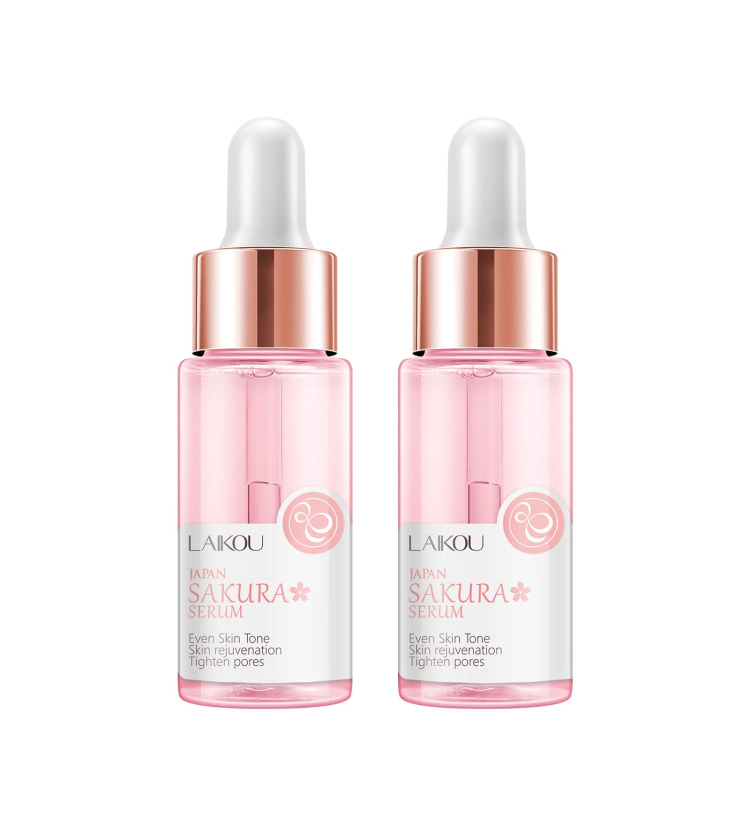 Japan Sakura Serum - Cherry Blossom Facial Essence for Hydration & Dark Spot Reduction | 30ml x 2pcs - Buy Online on SooperMarket.com