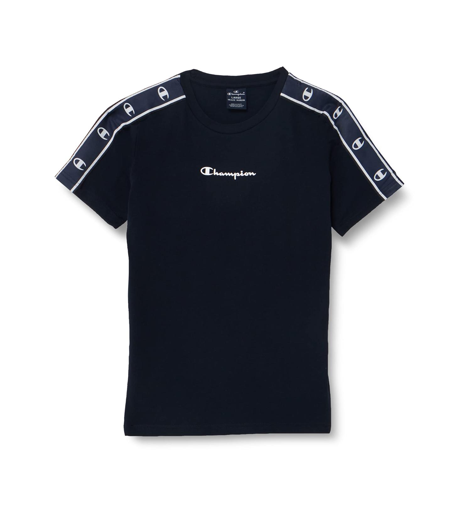 Champion Boys Legacy American Tape Small Logo S/S T-Shirt - Navy 3-4 Years | International Shipping Available - Buy Online on SooperMarket.com