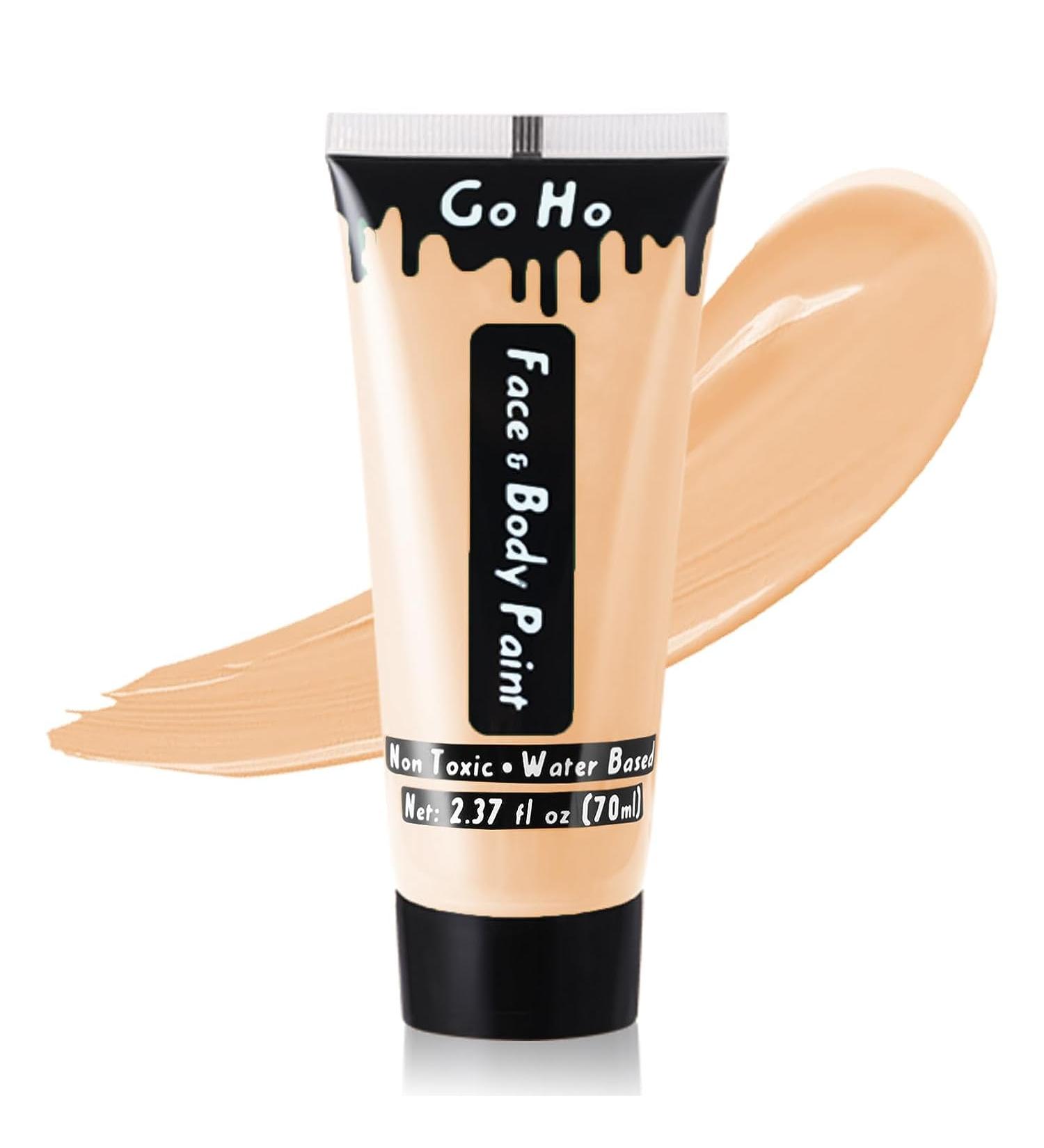 Go Ho Pastel Orange Cream Face Body Paint 2.37oz 70ml - Water Based Makeup for SFX, Cosplay, Halloween - Buy Online on SooperMarket.com