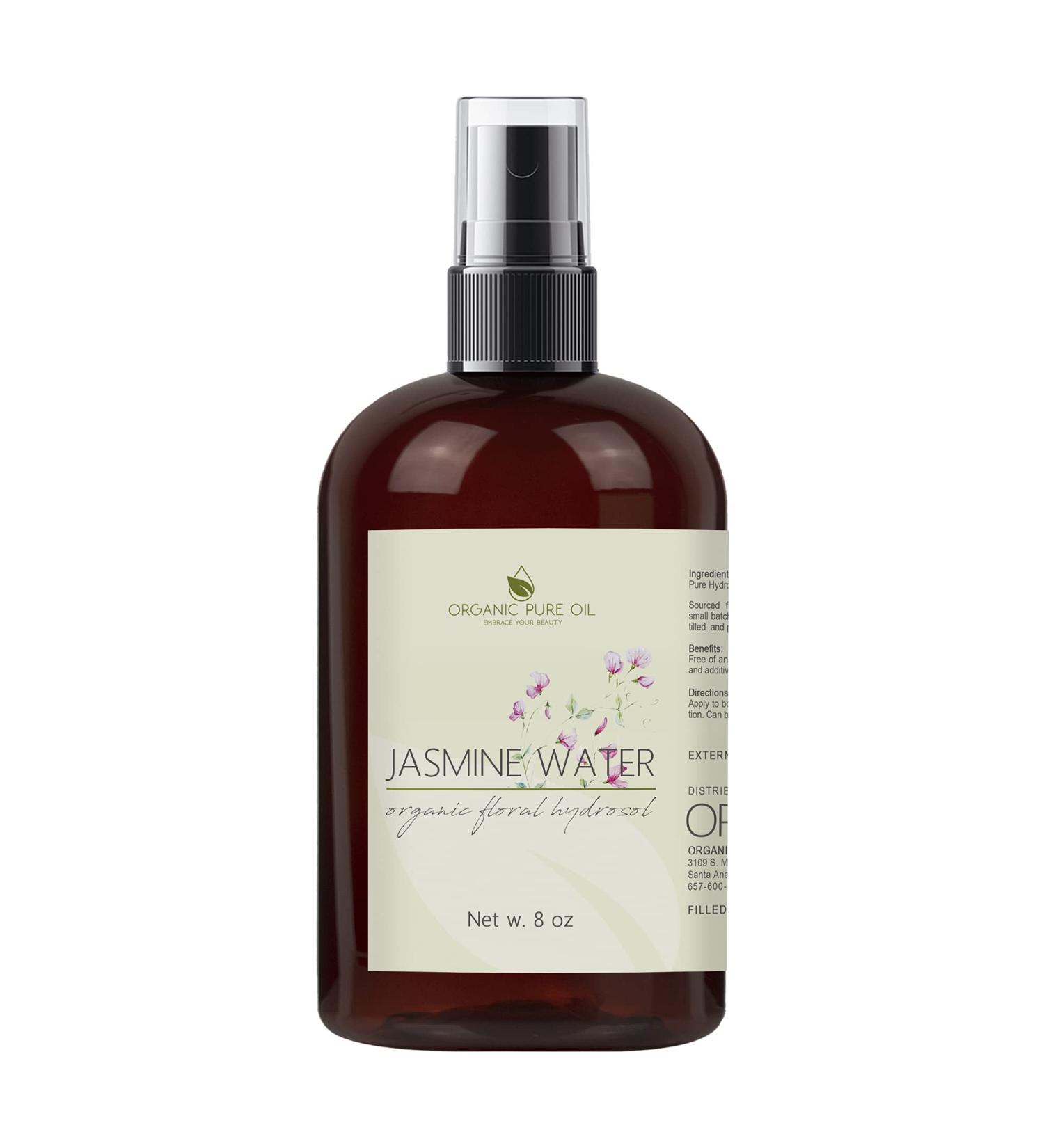 Jasmine Hydrosol Face Mist - Calming Toner & Body Spray | 8oz Pure Organic Aroma Therapy - Buy Online on SooperMarket.com