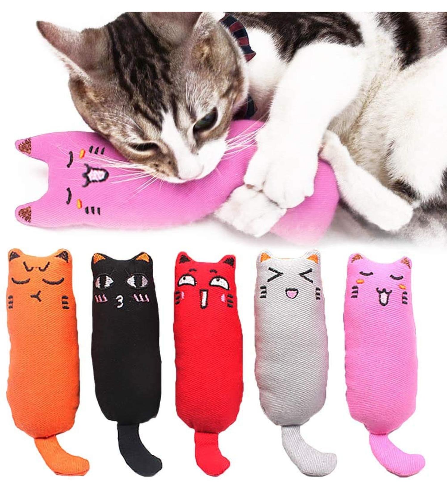 Legendog 5Pcs Catnip Toy - Bite Resistant Cat Chew Toy for Cats - Catnip Filled Cartoon Mice - Multicolor - Buy Online on SooperMarket.com