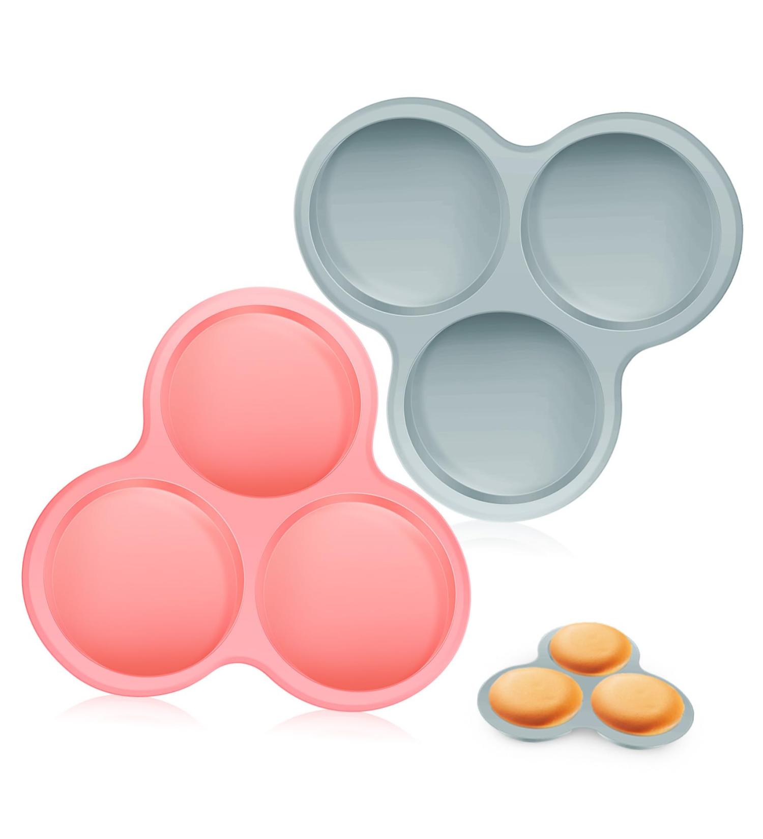 Alipis 2 Pcs Cake Mold (1 Blue + 1 Pink) Paper Cups Cake Pan Pancake Molds Cake Puck Mold Bakeware Pancakes - Buy Online on SooperMarket.com