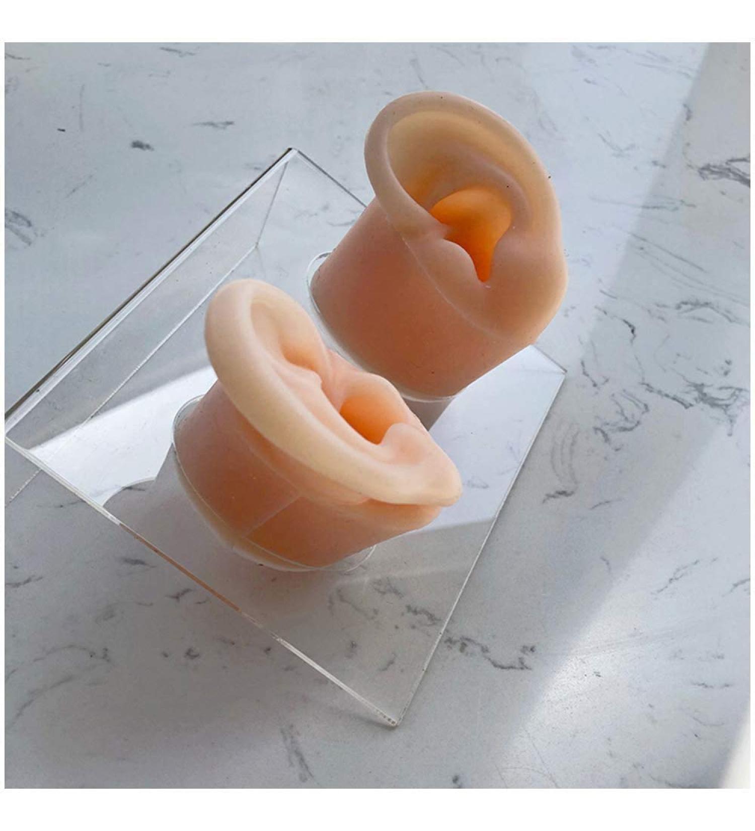 Ear Model - Soft Silicon Silicone Simulation Model of Acupuncture Ear Ear Picking Practice The Studs Earring Display Props - Buy Online on SooperMarket.com