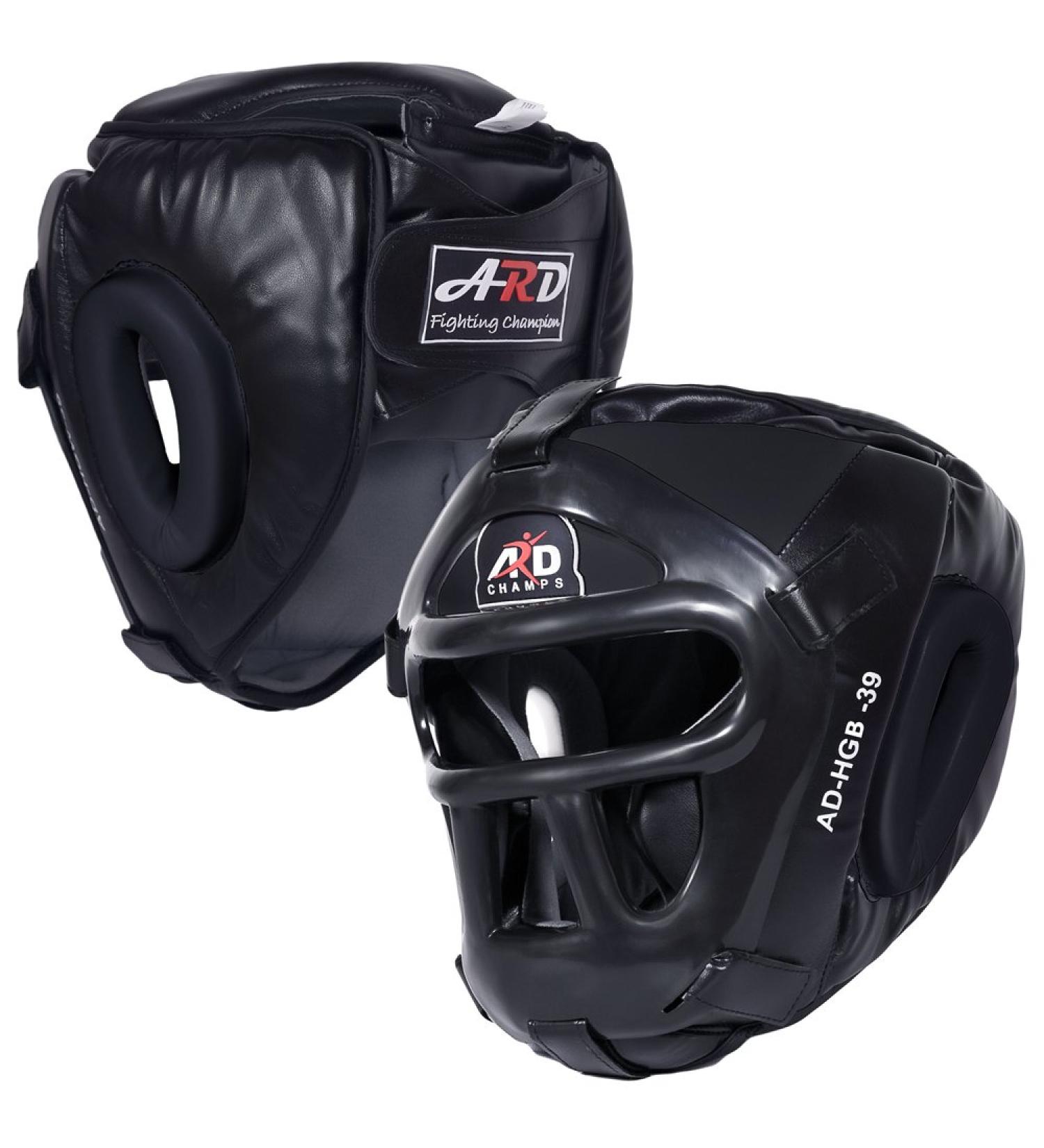 ARD Leather Art Black MMA Boxing Head Guard - Large Size - Buy Online on SooperMarket.com