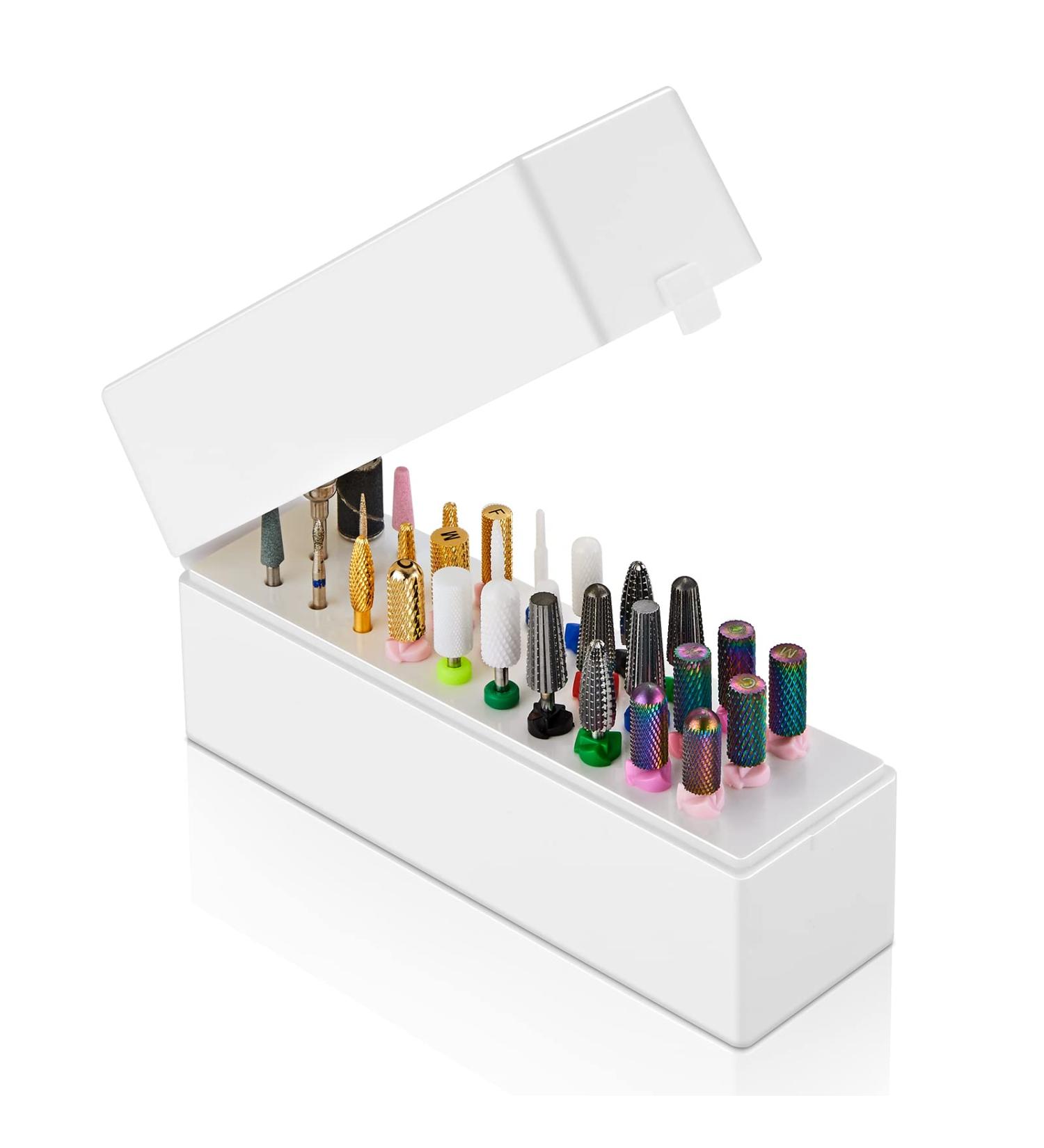Makartt Nail Drill Bits Holder - 30 Holes Manicure Tools Organizer Stand (White) - Buy Online on SooperMarket.com