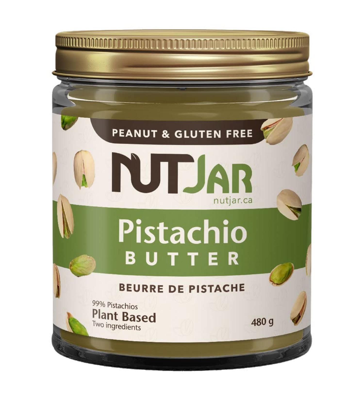 NutJar Premium Pistachio Butter 480 g No Added Sugars Colours or Preservatives Vegan Gluten Free Keto Friendly Made in Canada 480 g (Pack of 1) - Buy Online on SooperMarket.com