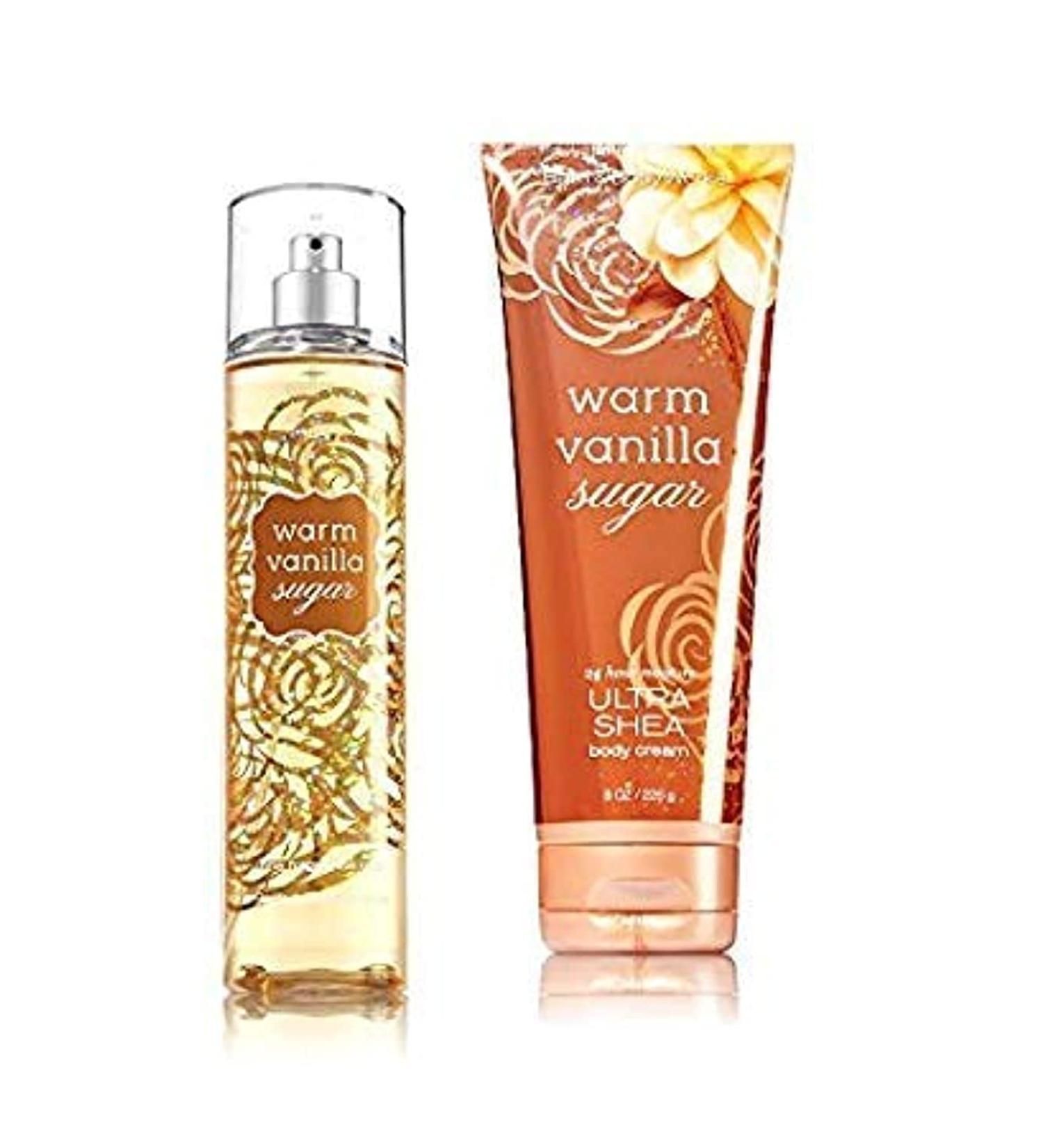 Bath & Body Works Warm Vanilla Sugar Gift Set - Body Cream & Fragrance Mist
