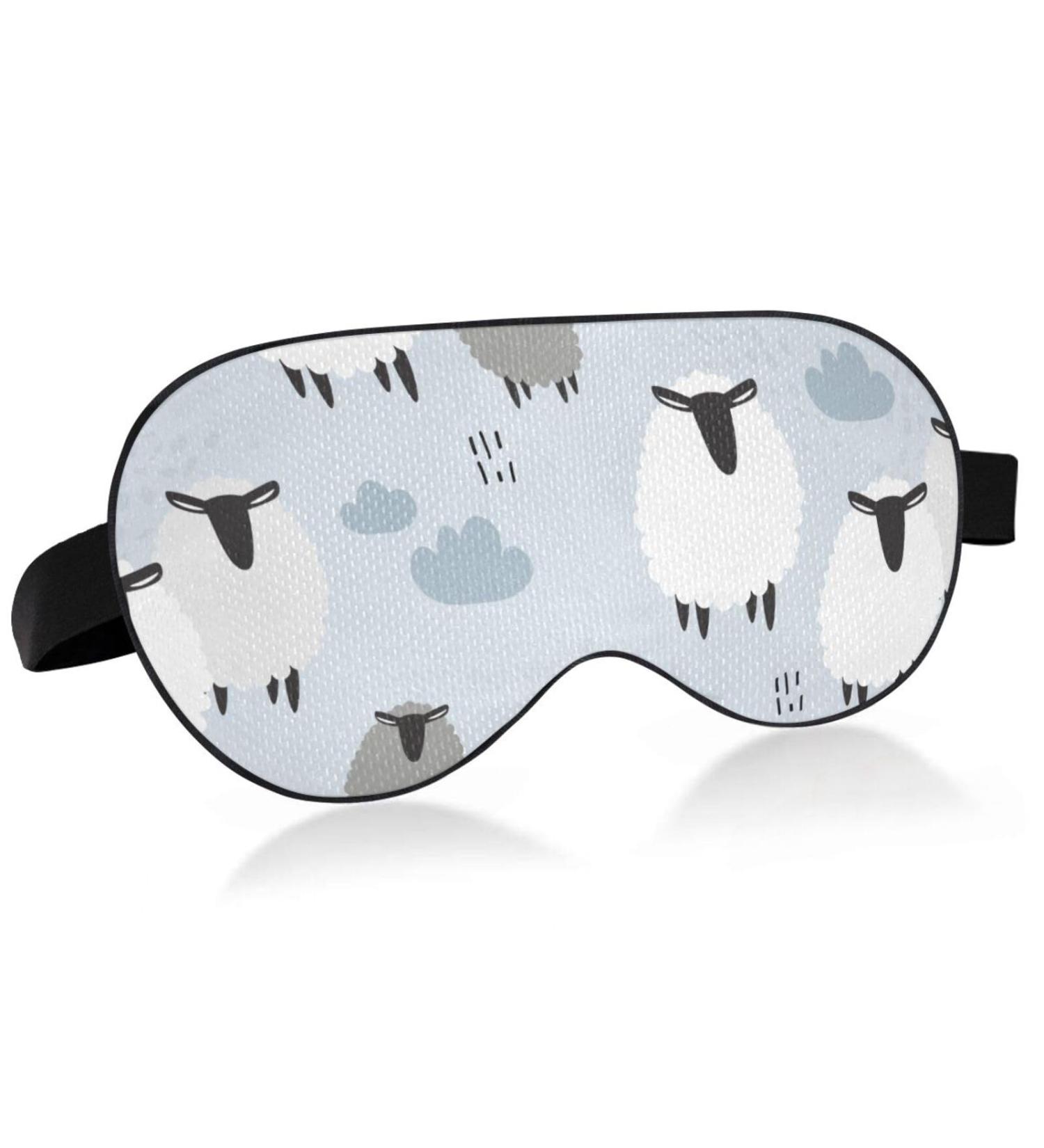 Haskirky Light Blocking Eye Mask | Adjustable Breathable Comfort for Travel, Yoga, Meditation | Cartoon Sheep Design | Men and Women - Buy Online on SooperMarket.com