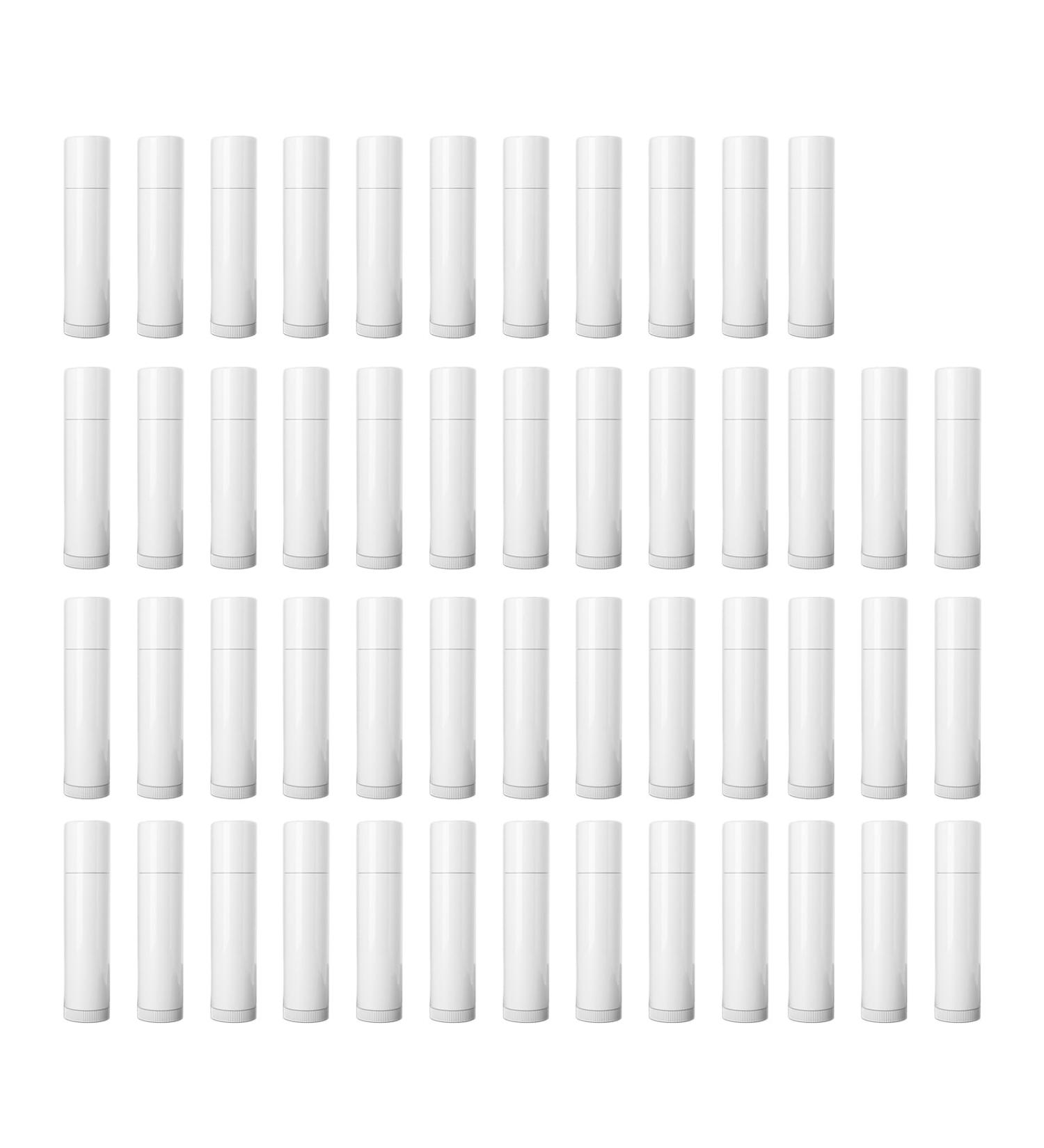 50pcs White Lipstick Tube 5g Containers Perfect For Making Your Own Lip Balms Refillable And Portable Lipstick Tubes - Buy Online on SooperMarket.com