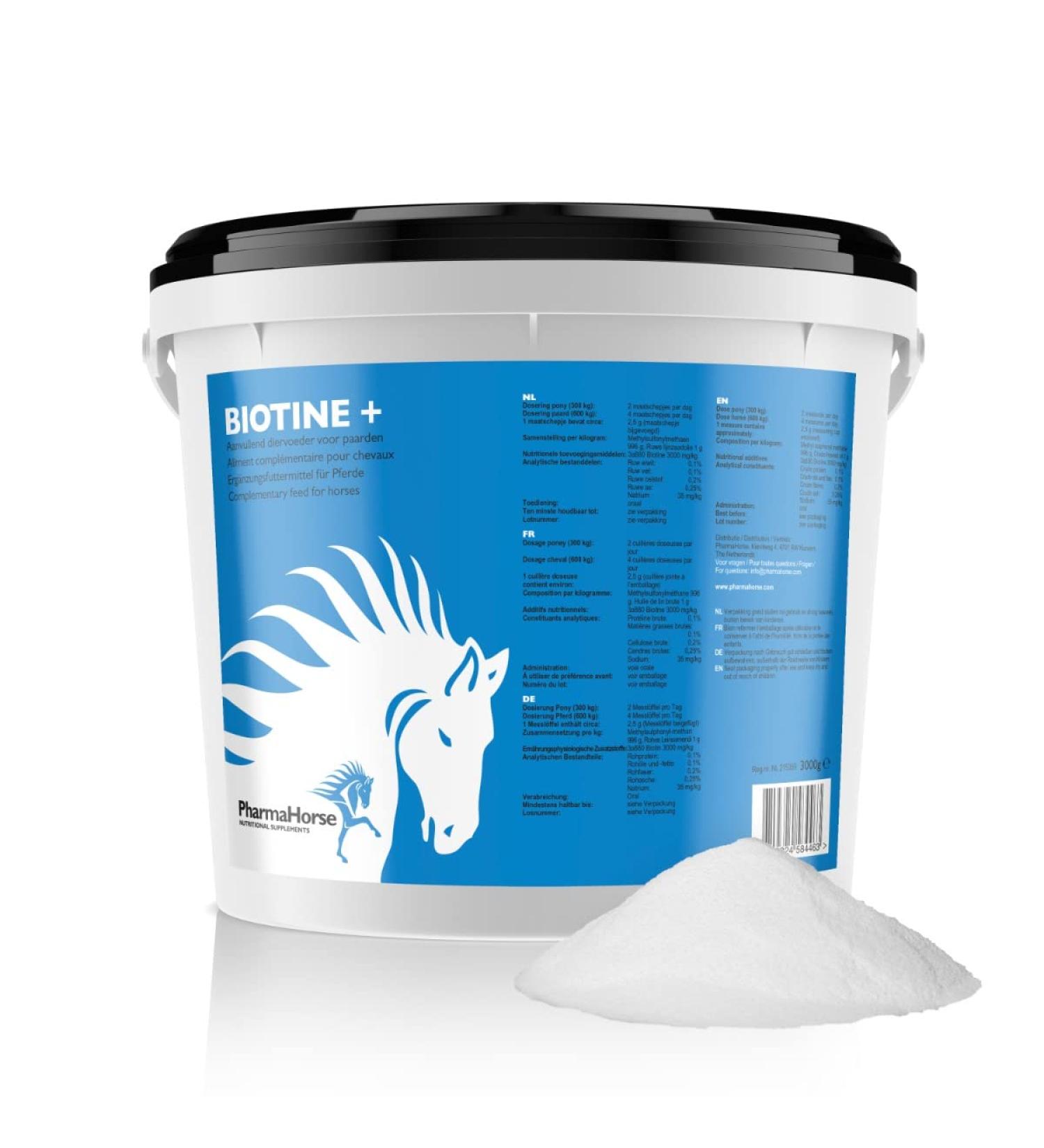 PharmaHorse Biotin+ | Boost Skin Nervous System & Energy Metabolism | 3000g | No Added Sugar - International Shipping Available - Buy Online on SooperMarket.com