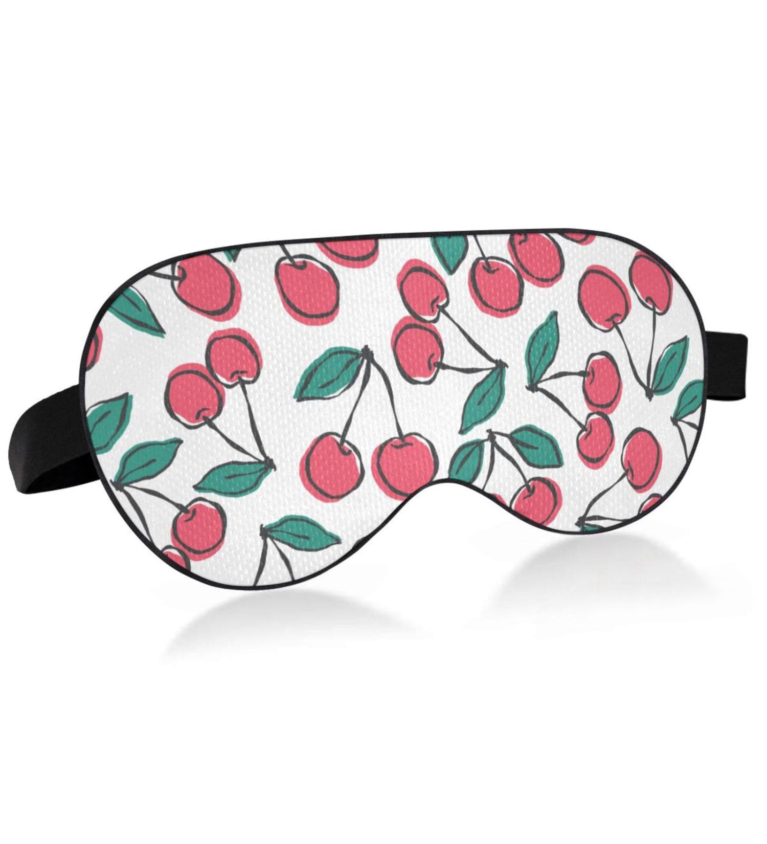 Light Blocking Breathable Eye Mask for Deep Sleep - Adjustable for Men and Women - Ideal for Travel, Yoga, and Meditation - Comfortable Office Sleep Mask - Cartoon Red Cher - Buy Online on SooperMarket.com