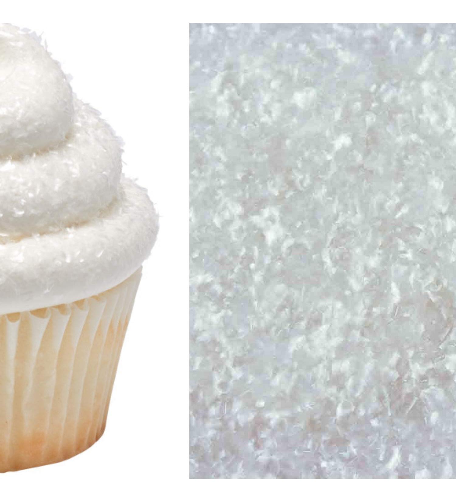 Edible Sprinkle Glitter Shimmer Sparkle Flakes for Cakes and Cupcakes 1/4 oz (Clear) - Buy Online on SooperMarket.com