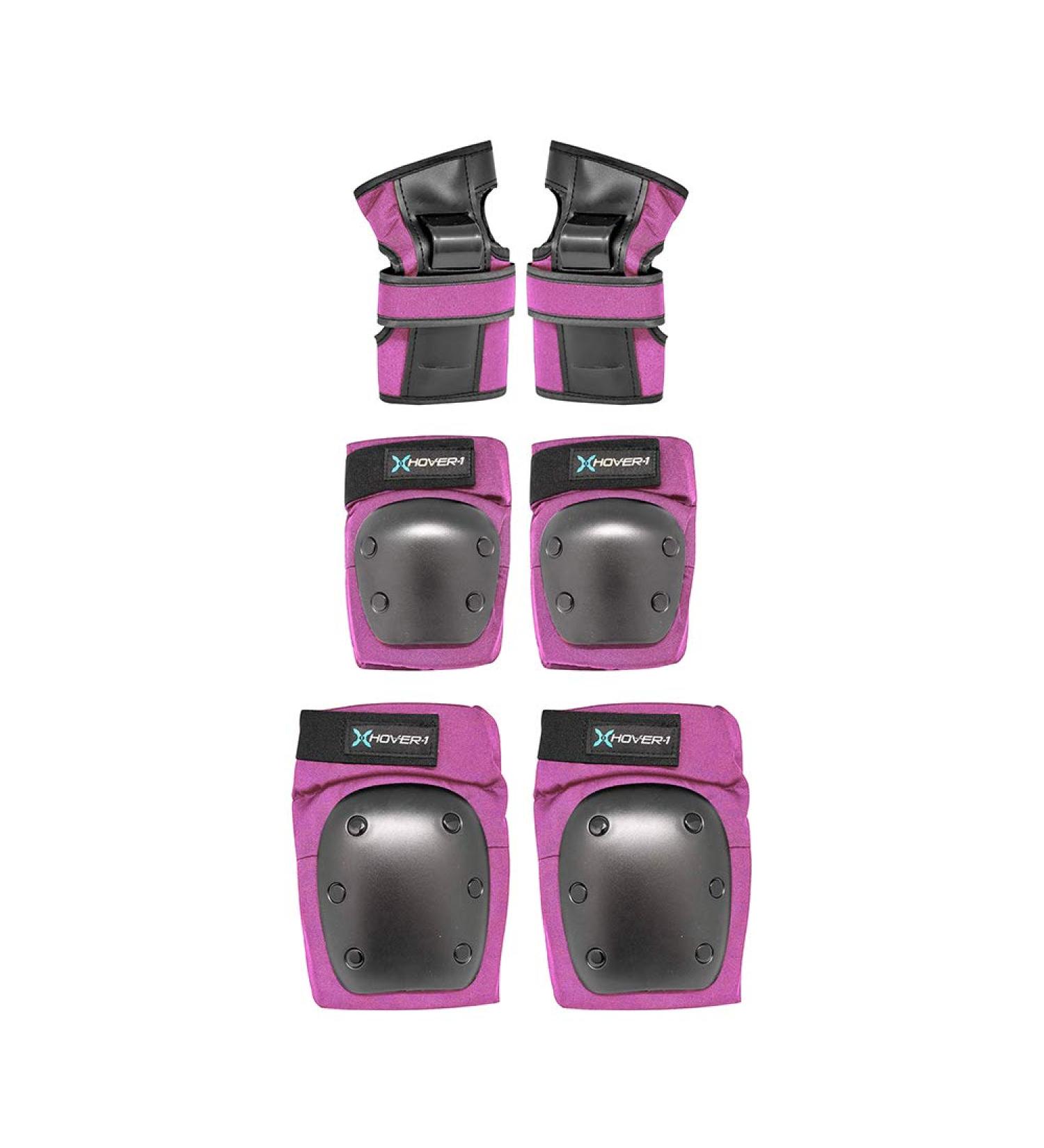 Hover-1 Nylon Protective Elbow Pads | Knee Pads & Wrist Guards for Ages 8+ | Hard PP Shells & EVA Foam Padding | Medium Size | Pink - Buy Online on SooperMarket.com