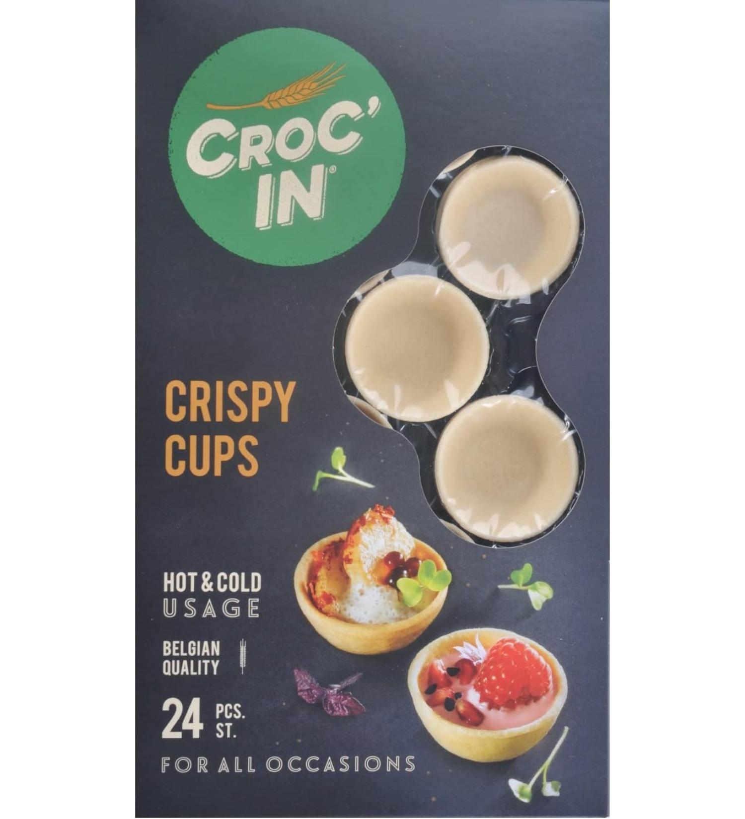 CROC'IN - Pesto Tartlet Shells - Edible Savoury Appetizer Basil Pesto Mini Pastry Cases - Artisanal Confection - 24 Pieces Pesto 24 - Buy Online on SooperMarket.com
