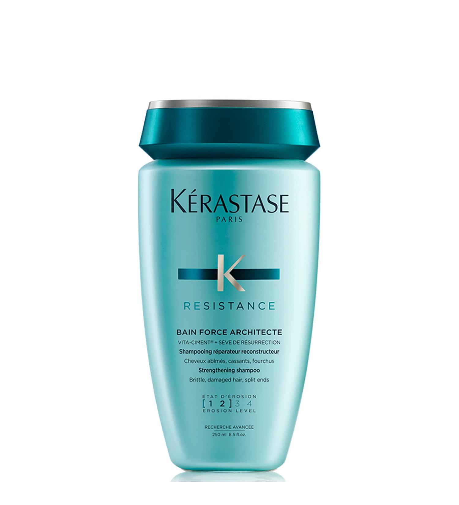 KERASTASE Resistance Force Architecte Shampoo | Pro-Keratine Repair Formula | 8.5 Fl Oz - For Weak & Damaged Hair - Buy Online on SooperMarket.com