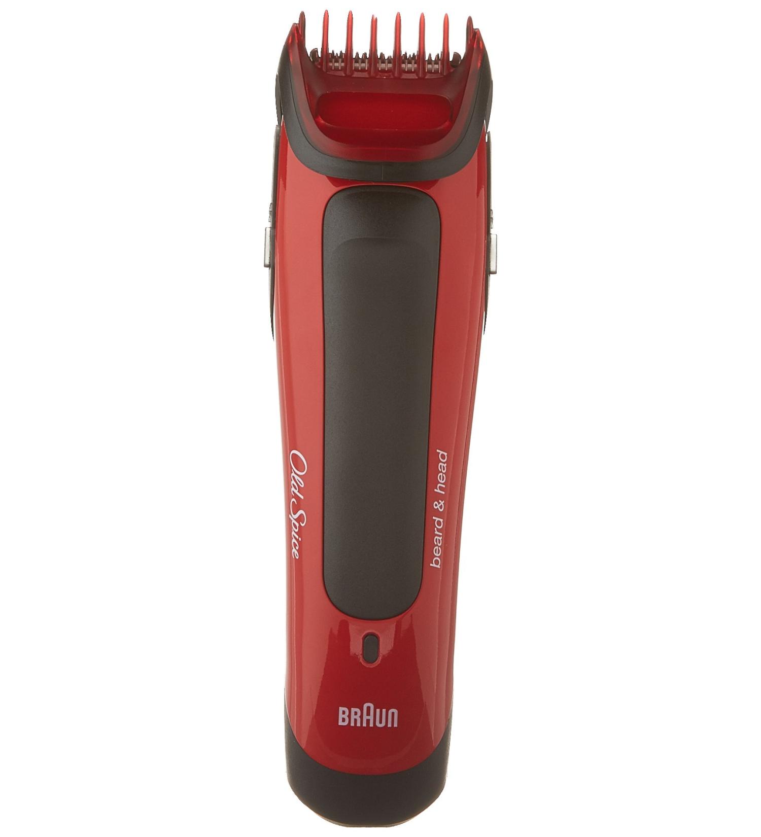 Old Spice Beard & Head Trimmer by Braun - Red/Black Quality Grooming Tool for Men Ships Internationally - Buy Online on SooperMarket.com
