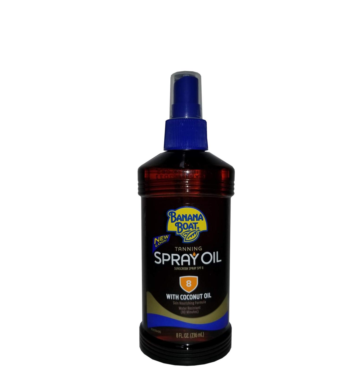 Banana Boat Spf08 Spray Oil Pump 8 Ounce Water Resistant 8 Fl Oz (Pack of 2)
