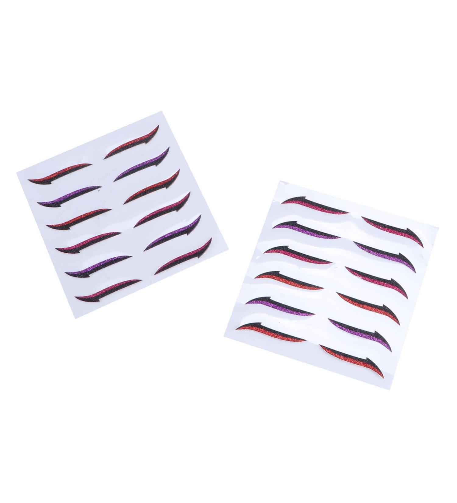 Amosfun 12 Pairs Glitter Eyeliner Cat Eyeliner Sticker Makeup Eyeliner Instant Eyeliner Stickers Purple Stickers Sticky Eyelid Sticker Eyeliner Tape Strips Self- Natural Woman Cosmetic - Buy Online on SooperMarket.com