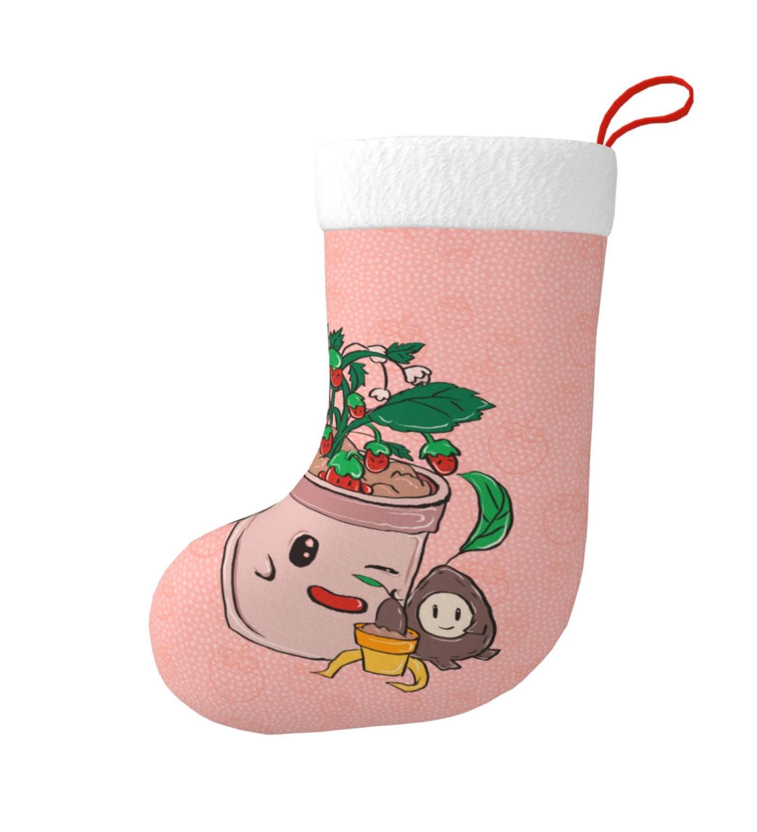 YYHHAOFA Sunflower Seeds and Strawberries Prints Christmas Decorative Stockings : Soft Light and Tactile Suitable for Christmas Holiday Party - Buy Online on SooperMarket.com