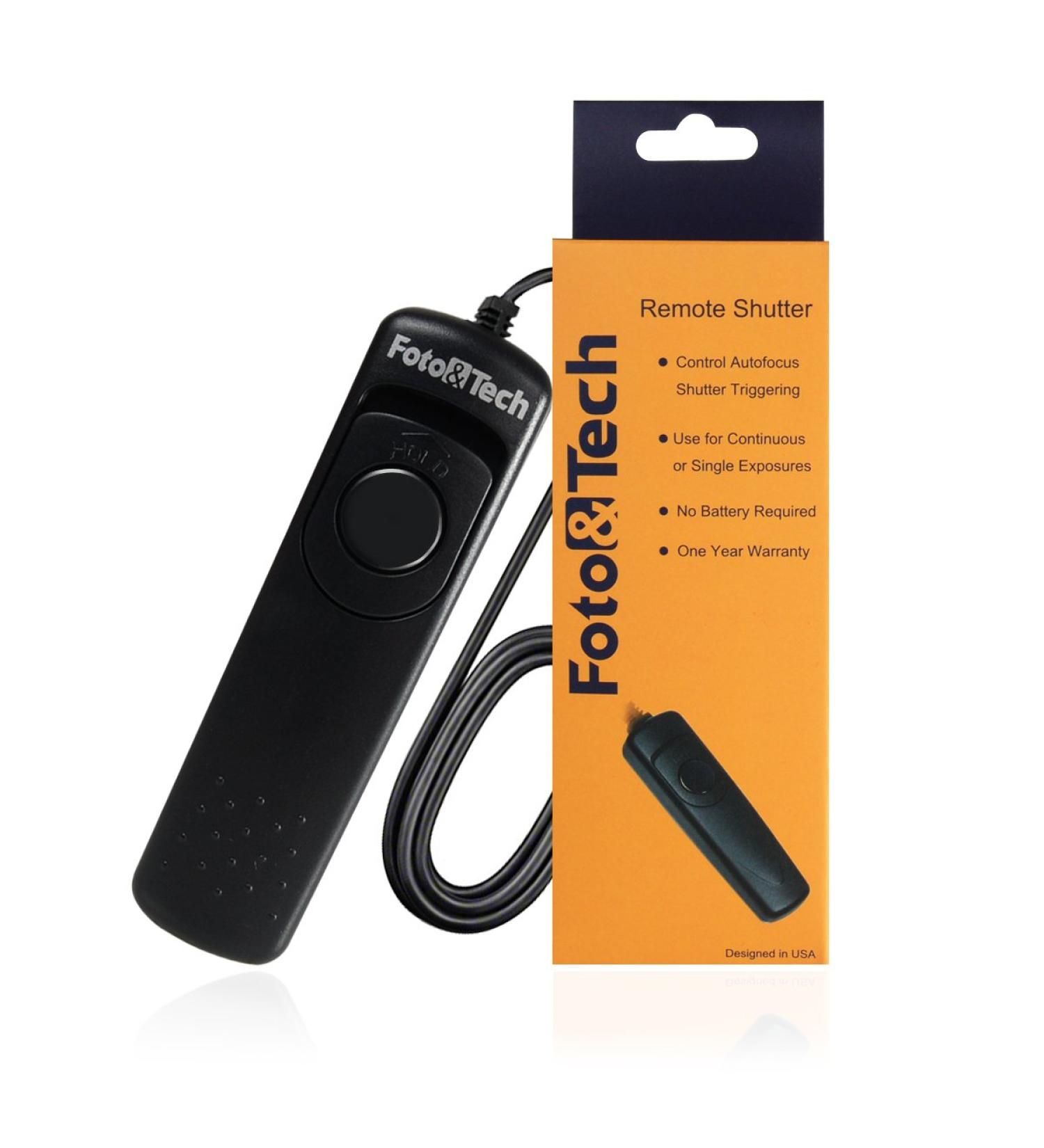Foto&Tech Wired Remote Control Shutter Release Replaces MC-30 Compatible with Nikon DSLR 10-Pin Connection D850 D5 D500 D4s D4 D3 D3x D3s D810A D810 D800 D800E D2 D2H D2Hs D2X D2Xs D300 D1 D300s D700 Compatible Nikon MC-30