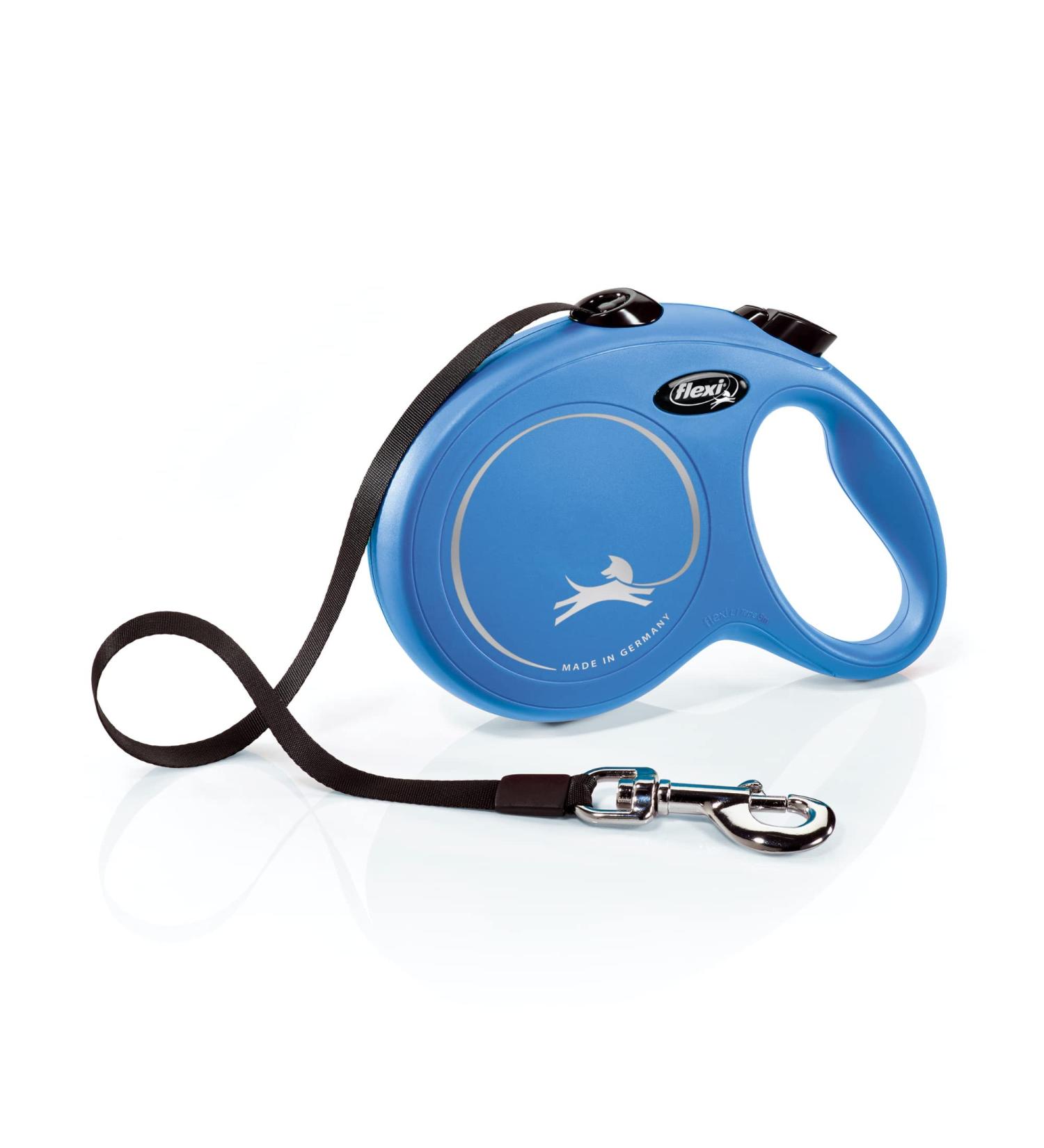 Flexi Classic Retractable Dog Leash - 16 ft Size L Blue | Durable & Comfortable for Pet Walks | International Shipping - Buy Online on SooperMarket.com