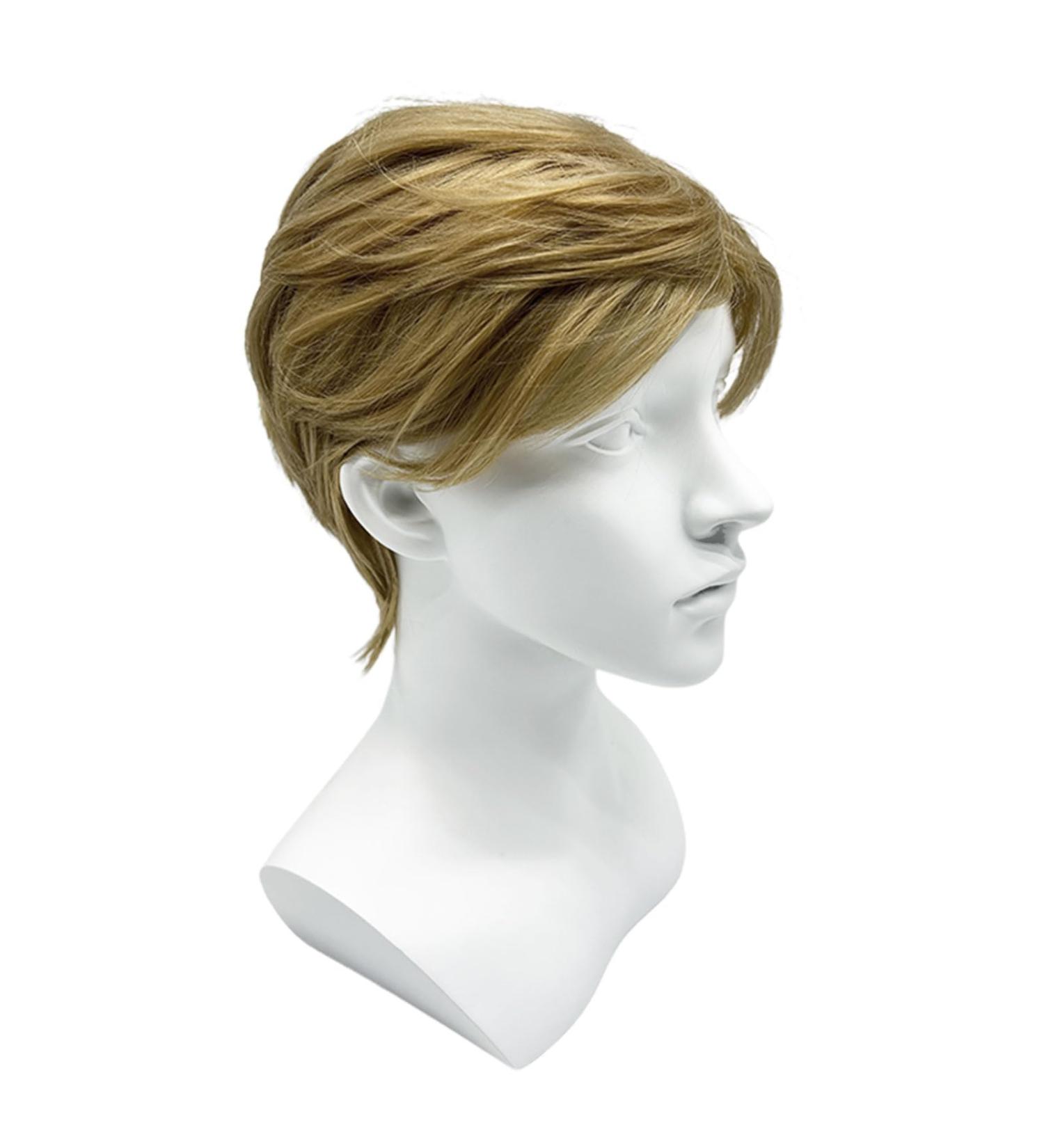 SKHAOVS Men's Short Blonde Cosplay Wig with Bangs - Heat Resistant Synthetic Hair for Halloween and Daily Costume - Buy Online on SooperMarket.com