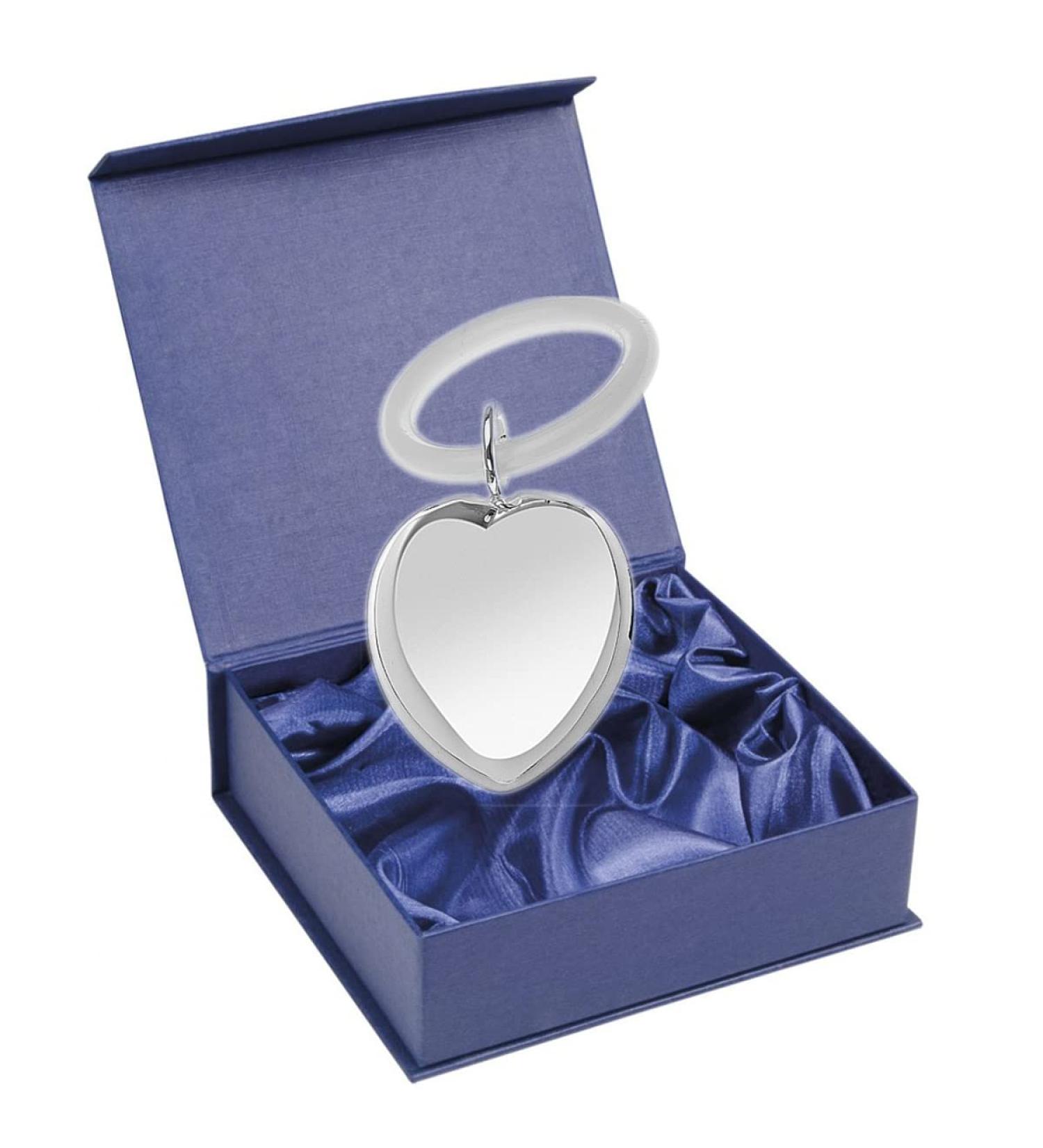 Premium Silver Plated Children's Rattle Jug with Teething Ring - Perfect Gift with Chic Packaging | 7cm Heart Design - Buy Online on SooperMarket.com