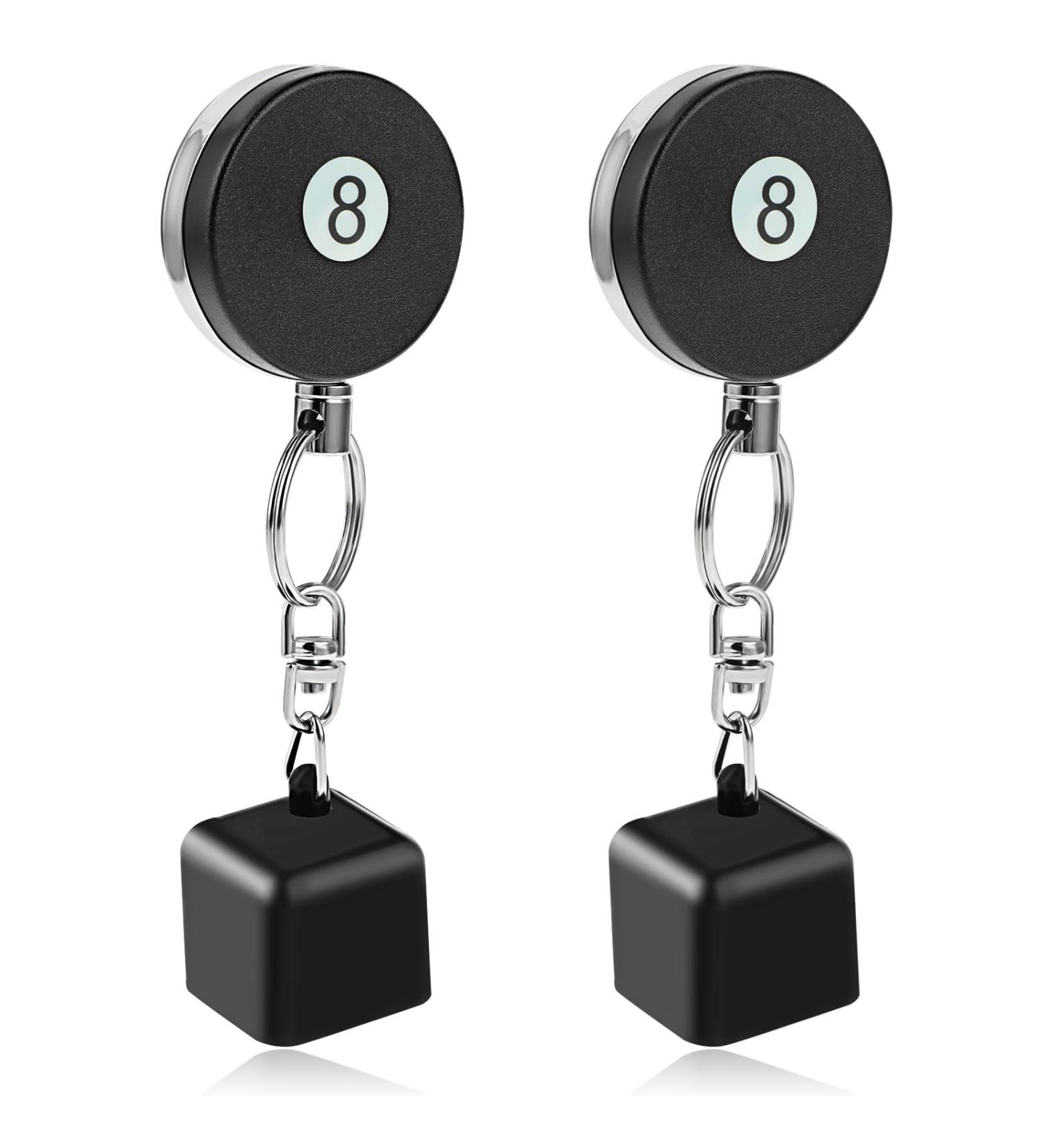 Thinp 2-Piece Billiard Queue Chalk Holder - Recoverable Snooker Chalk Bag - Pool Cue Cover in Black | Shop Internationally - Buy Online on SooperMarket.com