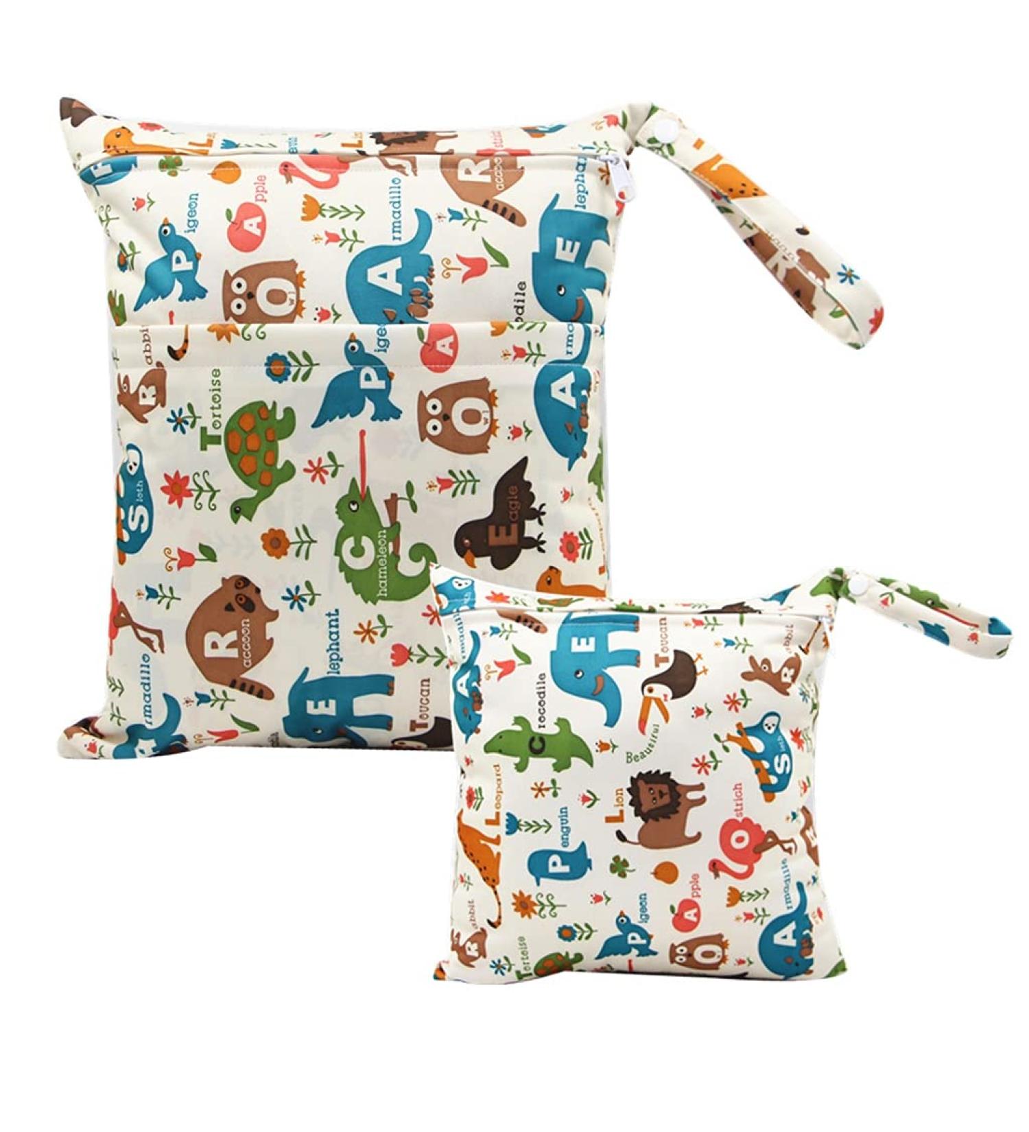 Egurs Diaper Bag Wetbag Large & Medium Eco-Friendly Animal & Plant Design | Perfect for On-the-Go Parents | International Shipping Available - Buy Online on SooperMarket.com