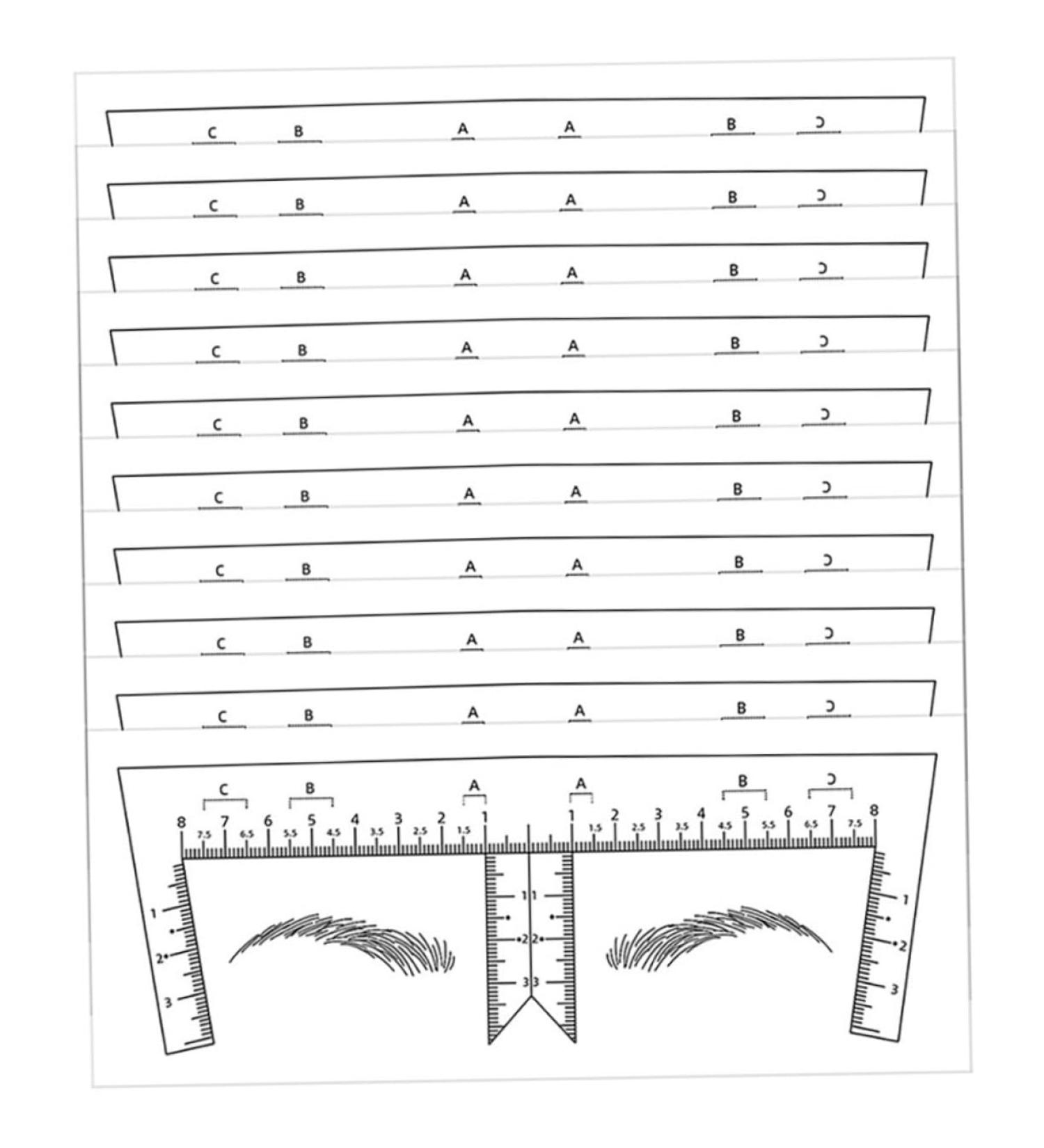 Hemoton 10pcs Tools Stickers Eyebrow Line for Measurement Makeup Eyebrow Mapper Positioning Ruler Disposable - Buy Online on SooperMarket.com