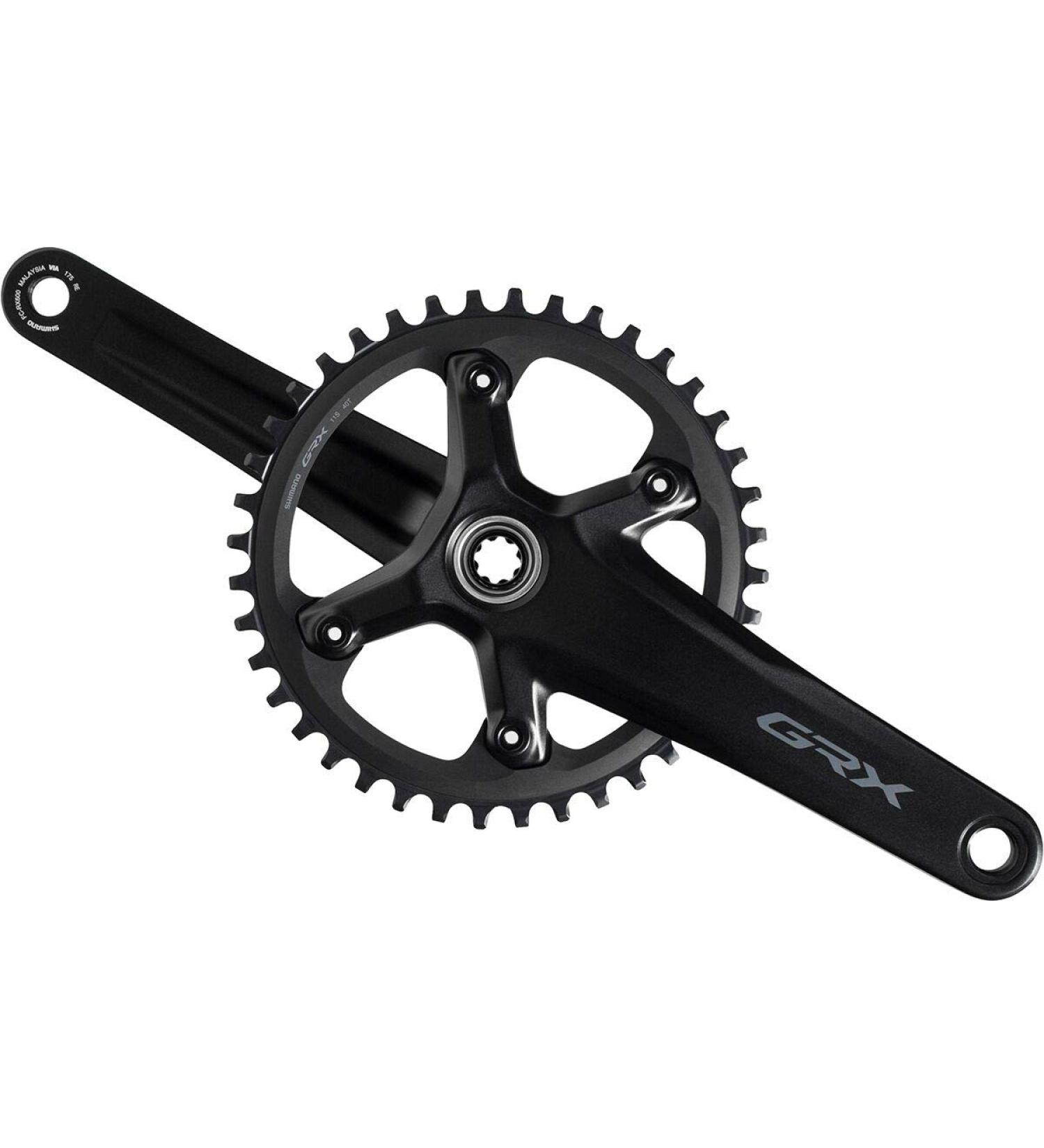 Shimano GRX FC-RX600-1 Crankset - 170mm 11-Speed 40t Black - Hollowtech II Spindle Interface - Buy Online on SooperMarket.com
