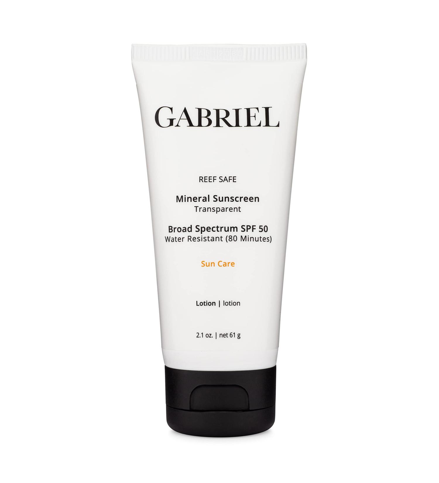 GABRIEL SPF 50 Mineral Sunscreen | Reef Safe | Zinc Oxide Formula | Broad-Spectrum | Water Resistant - 2.1 oz - Buy Online on SooperMarket.com