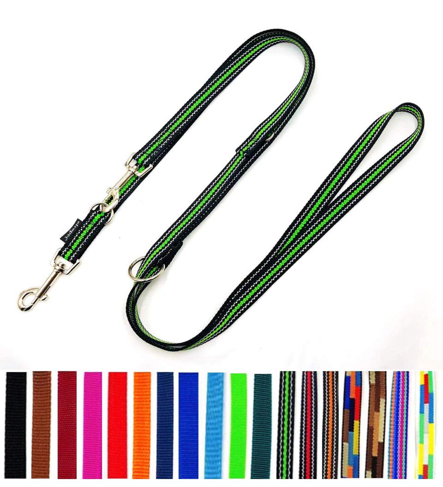 Dog linen duplicate 2m / 2.40m / 2.80m / 3.50m / 5m large dogs 20mm / 25mm (Vegas (S-gray-neon green) 25mm 2.80m) Vegas (S-gray-neon green) 25mm 2.80m