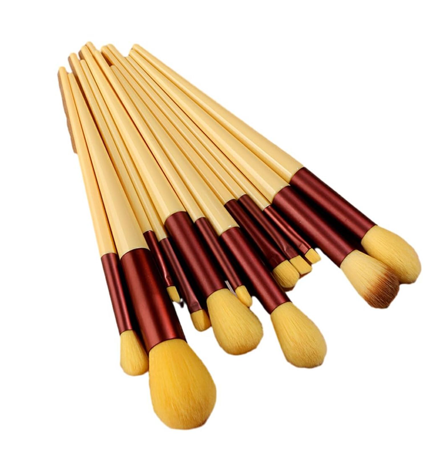 Dajidafu Stand Out Vibrant And Stylish Beauty Brush Set Makeup Lovers Plastic Portable Makeup Brush Set Powder Blusher Brush Cheese yellow - Buy Online on SooperMarket.com